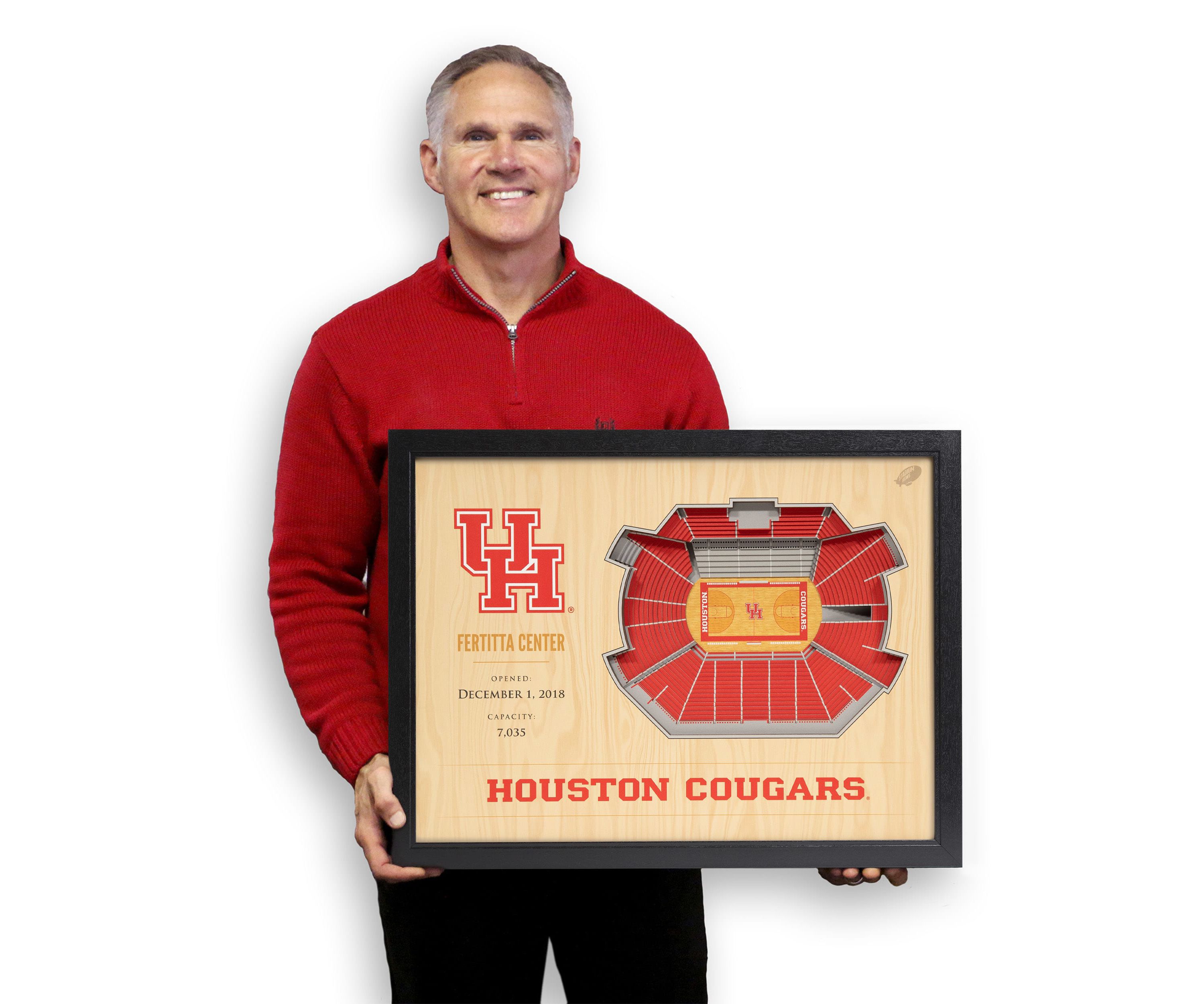 YouTheFan NCAA Houston Cougars 25-Layer StadiumViews 3D Wall Art - Fertitta Center