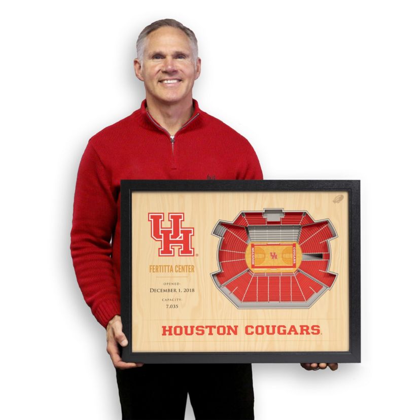 YouTheFan NCAA Houston Cougars 25-Layer StadiumViews 3D Wall Art - Fertitta Center