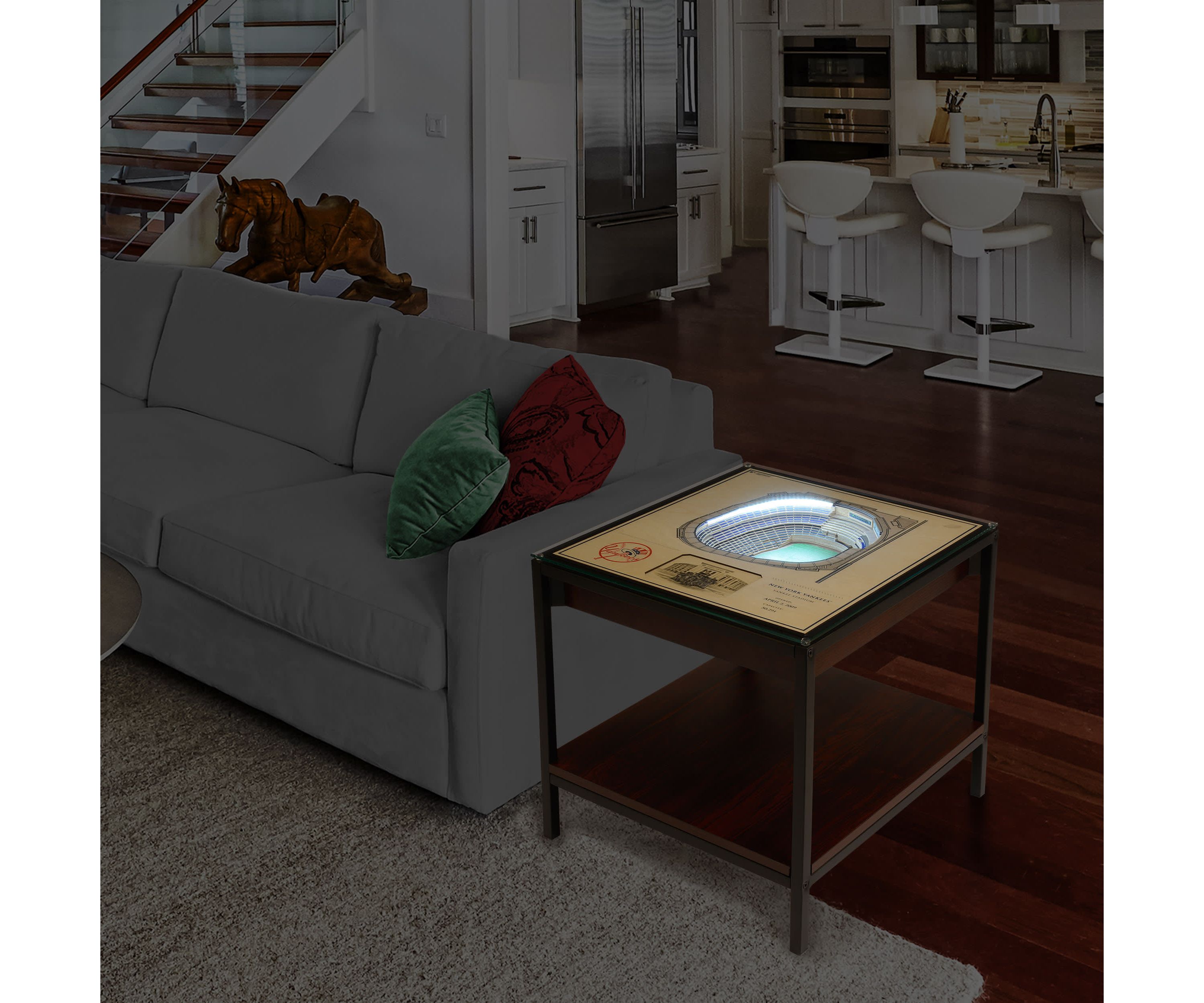YouTheFan MLB New York Yankees 25-Layer StadiumViews Lighted End Table - Yankee Stadium