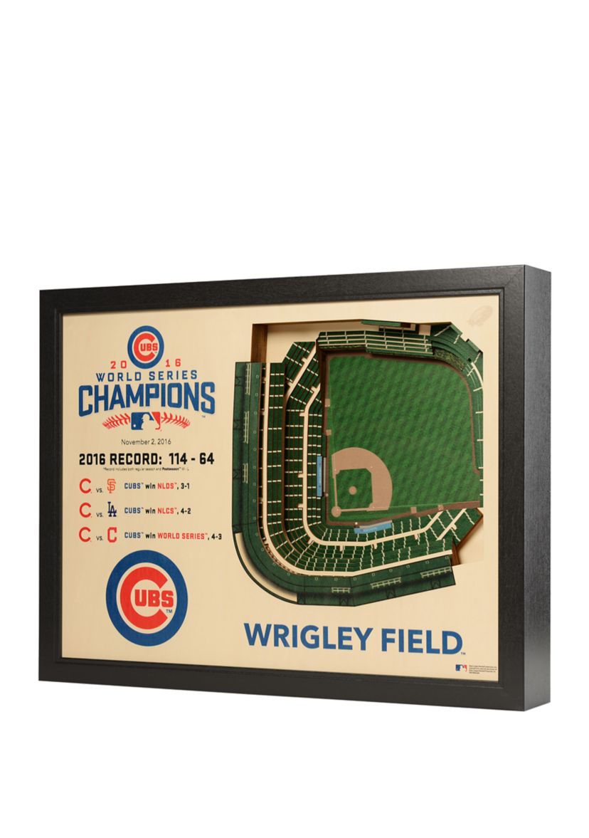 YouTheFan MLB Chicago Cubs World Series Champions 25-Layer StadiumViews 3D Wall Art - Wrigley Field
