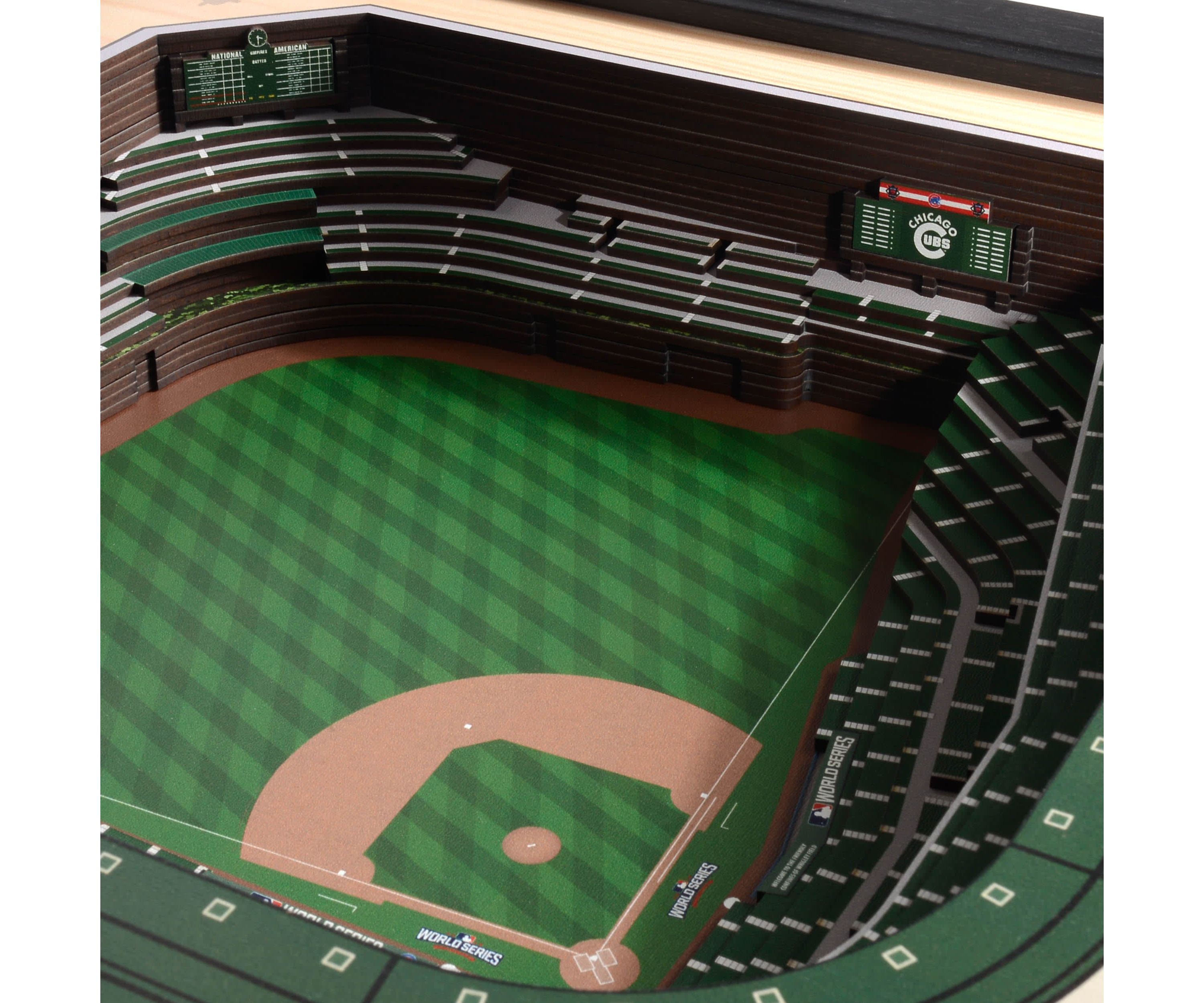 YouTheFan MLB Chicago Cubs World Series Champions 25-Layer StadiumViews 3D Wall Art - Wrigley Field