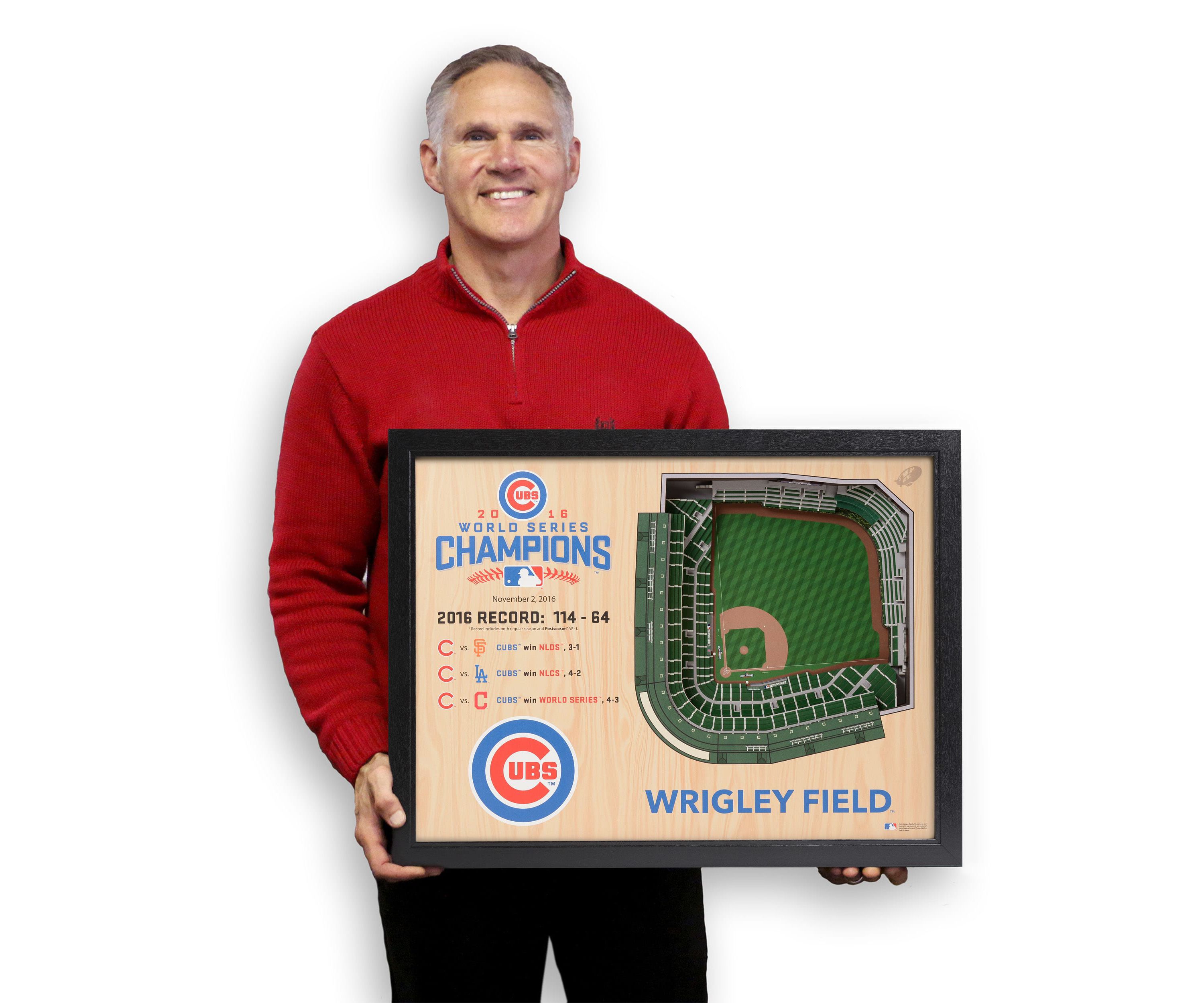 YouTheFan MLB Chicago Cubs World Series Champions 25-Layer StadiumViews 3D Wall Art - Wrigley Field