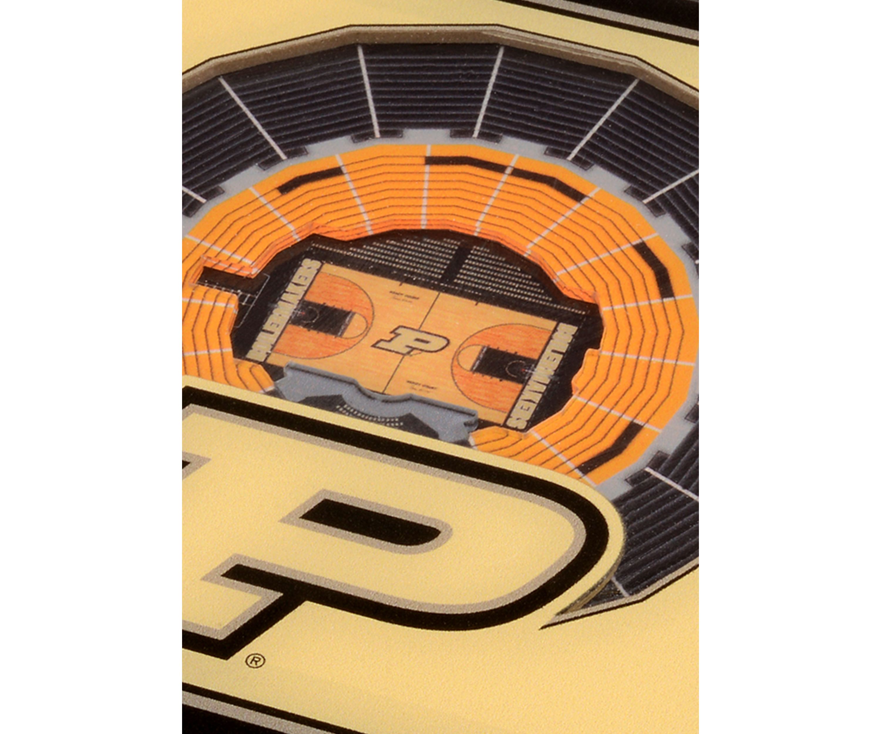 YouTheFan NCAA Purdue Boilermakers BB 3D StadiumView Coasters - Mackey Arena