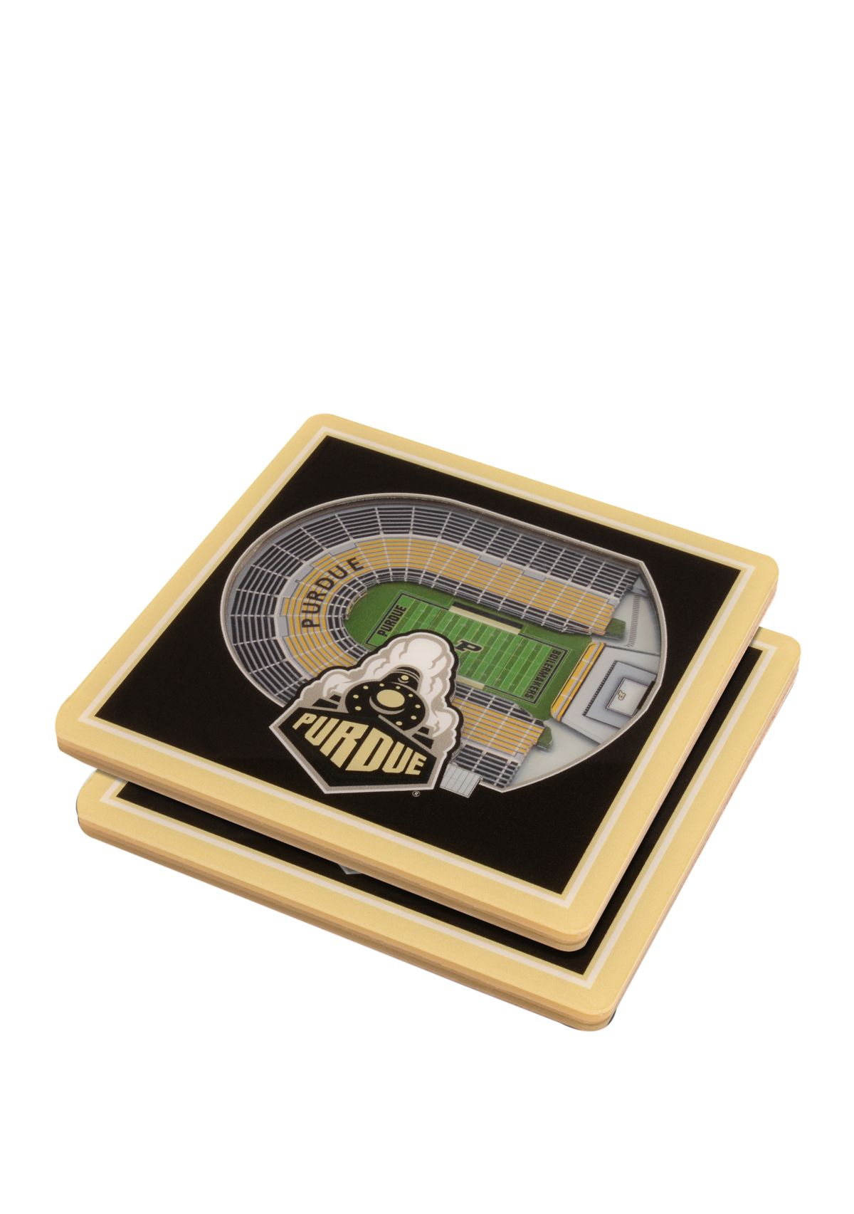 YouTheFan NCAA Purdue Boilermakers FB 3D StadiumView Coasters - Ross-Ade Stadium