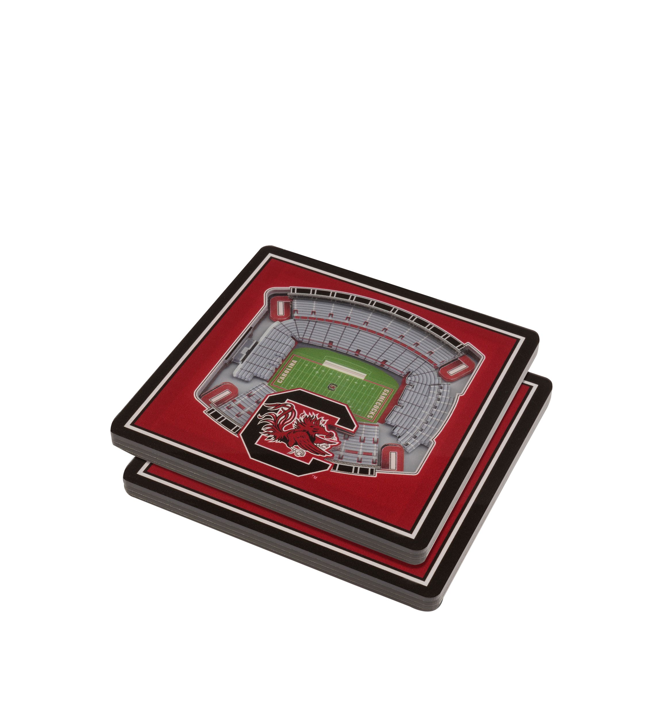 YouTheFan NCAA South Carolina Gamecocks 3D StadiumView Coasters - Williams-Brice Stadium