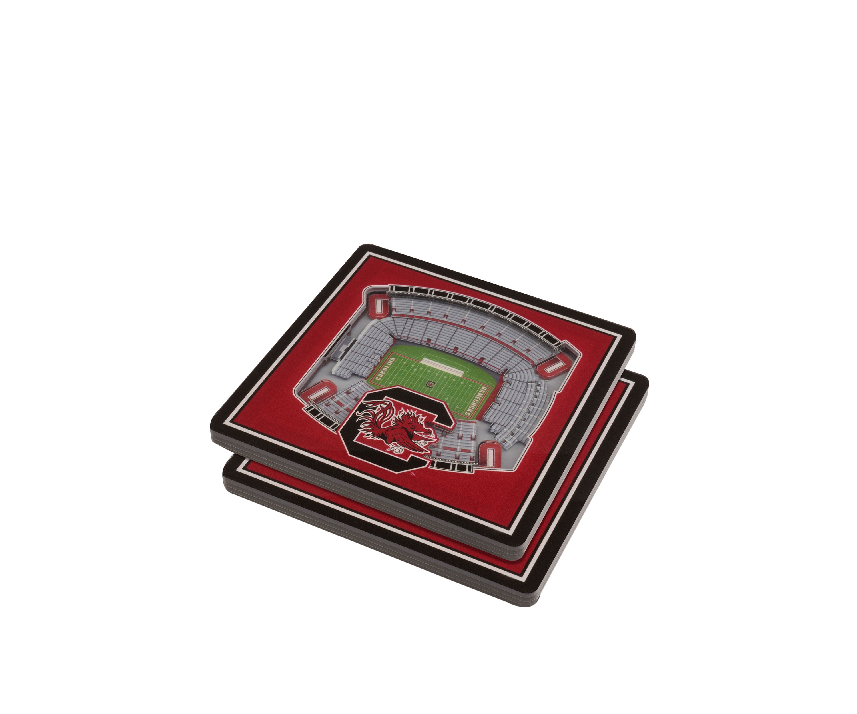 YouTheFan NCAA South Carolina Gamecocks 3D StadiumView Coasters - Williams-Brice Stadium