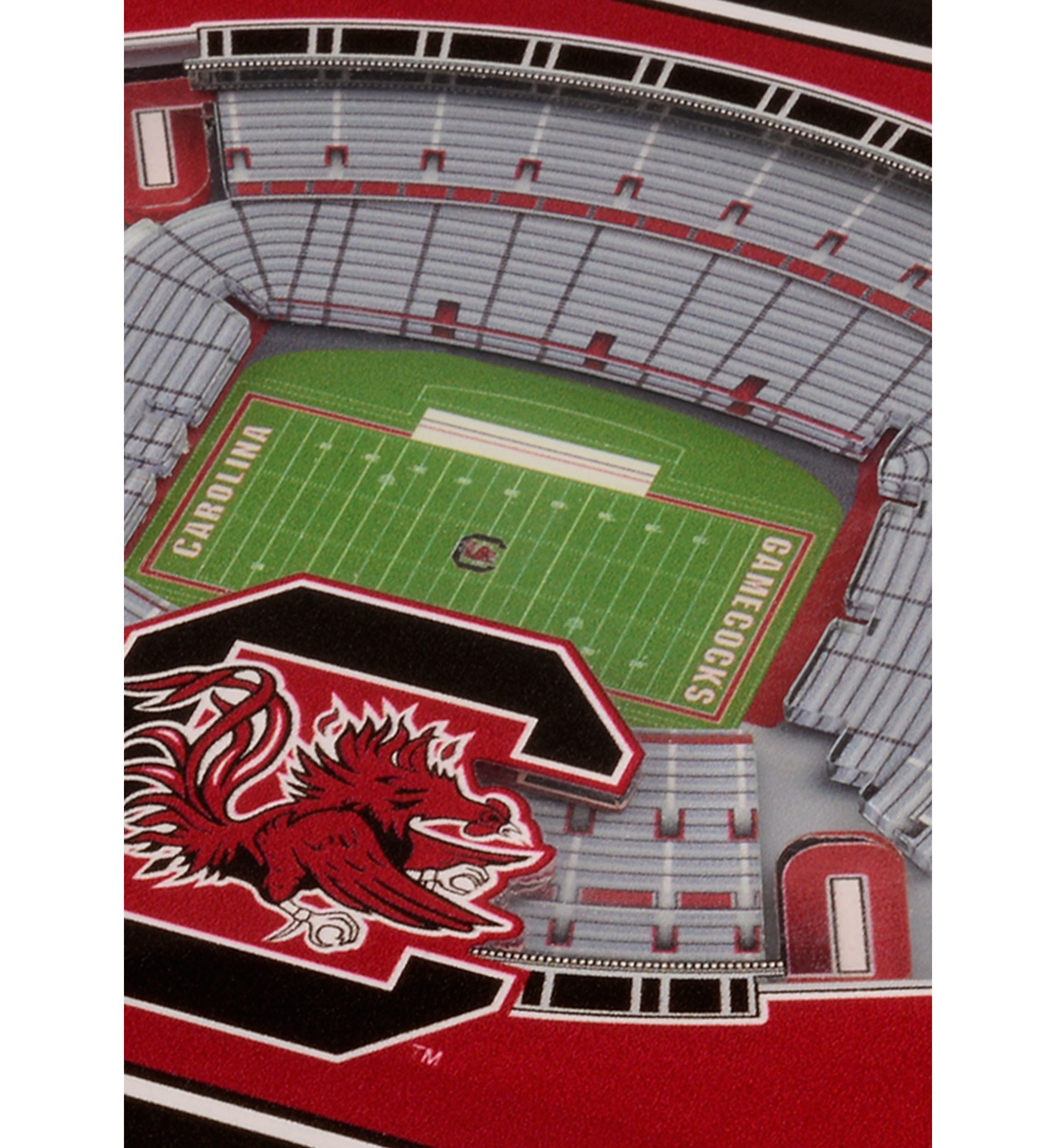 YouTheFan NCAA South Carolina Gamecocks 3D StadiumView Coasters - Williams-Brice Stadium