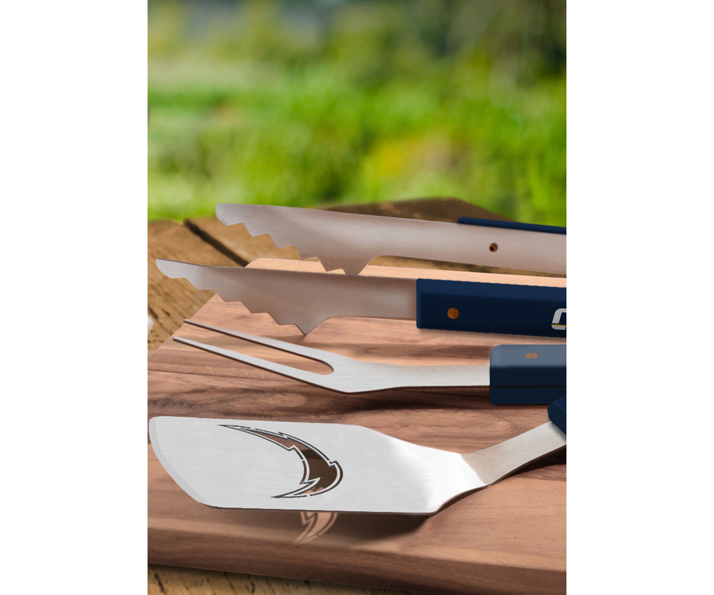 YouTheFan NFL Los Angeles Chargers Spirit Series 3-Piece BBQ Set