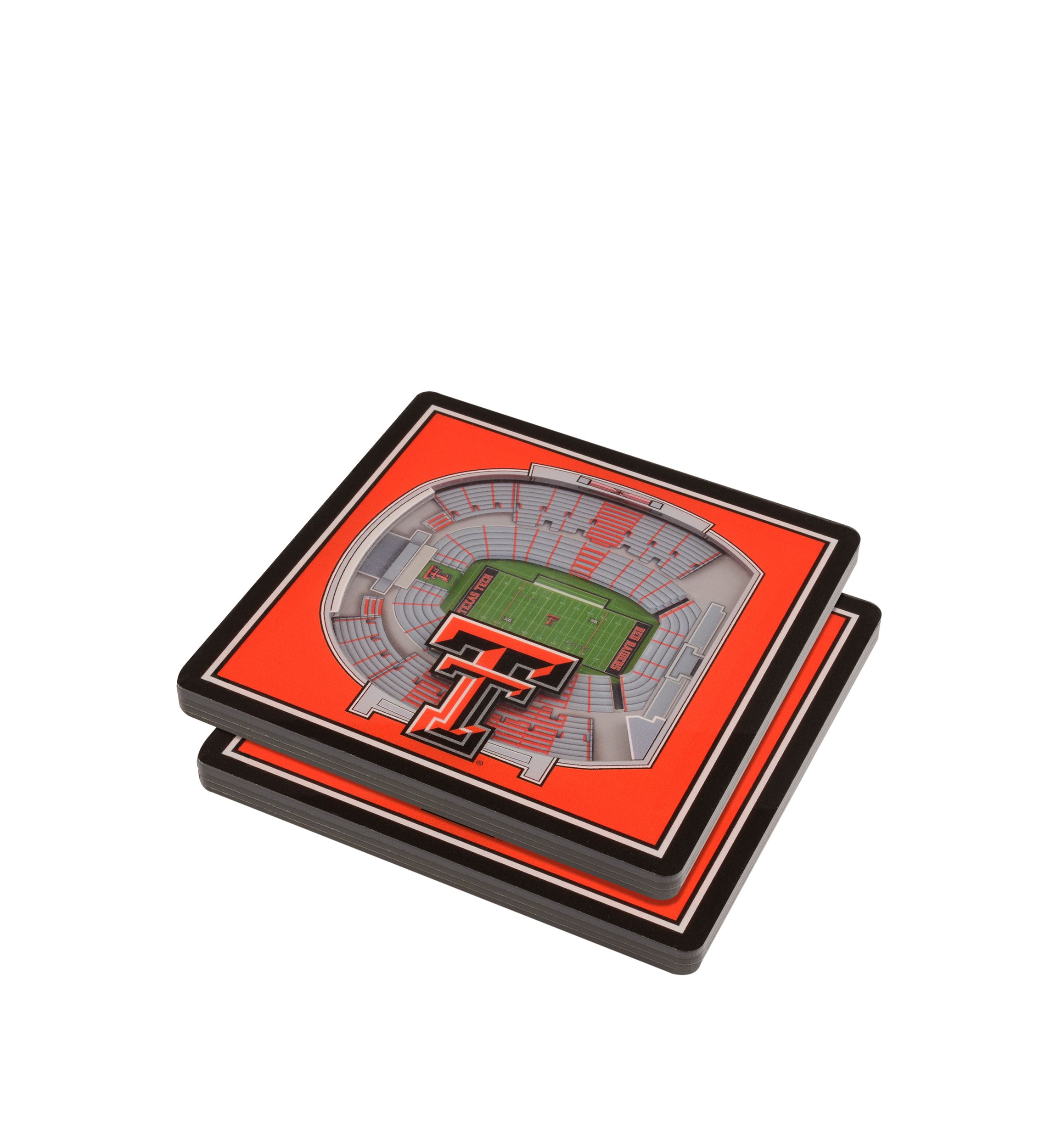 YouTheFan NCAA Texas Tech Red Raiders 3D StadiumView Coasters - Jones AT&T Stadium