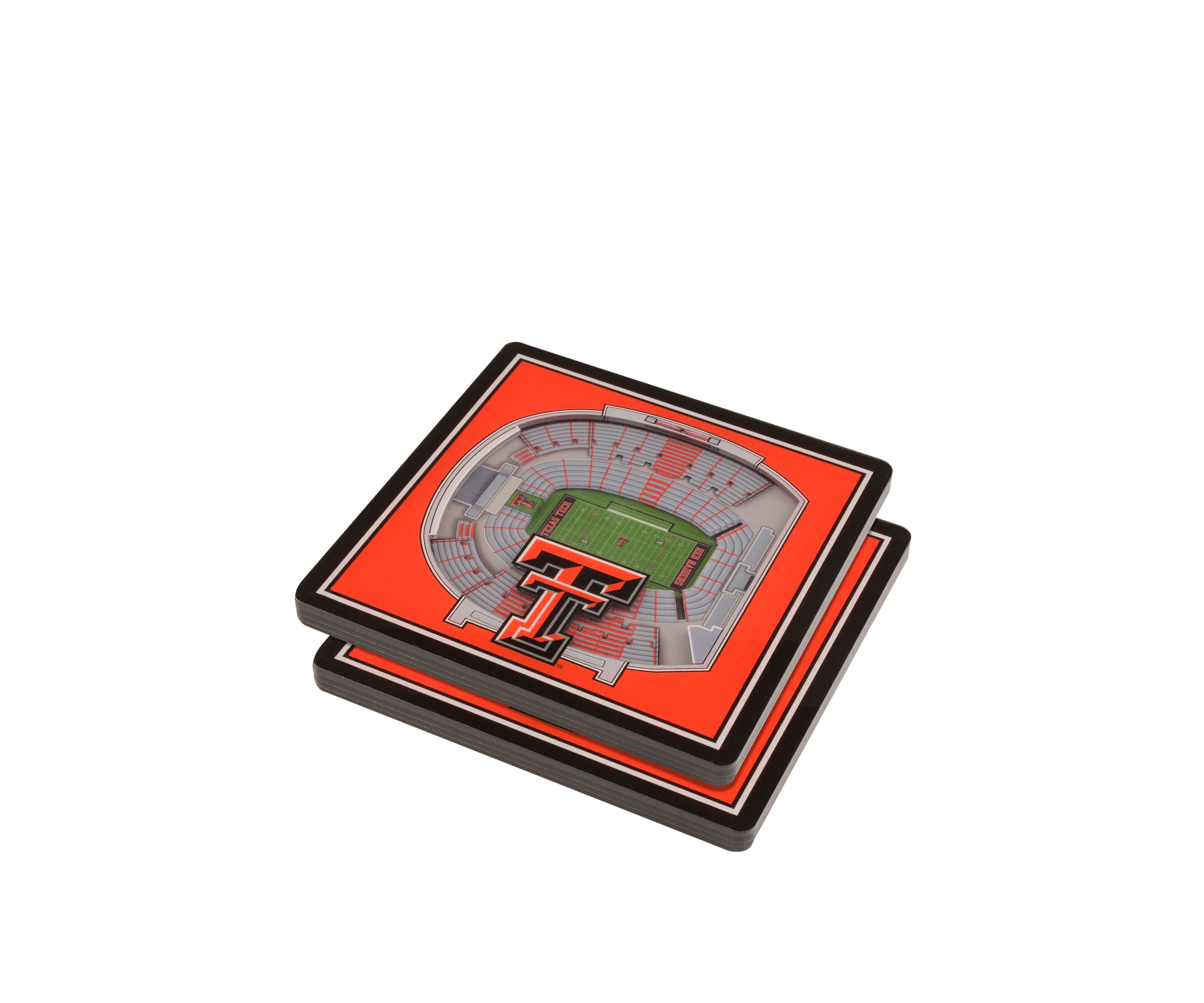 YouTheFan NCAA Texas Tech Red Raiders 3D StadiumView Coasters - Jones AT&T Stadium