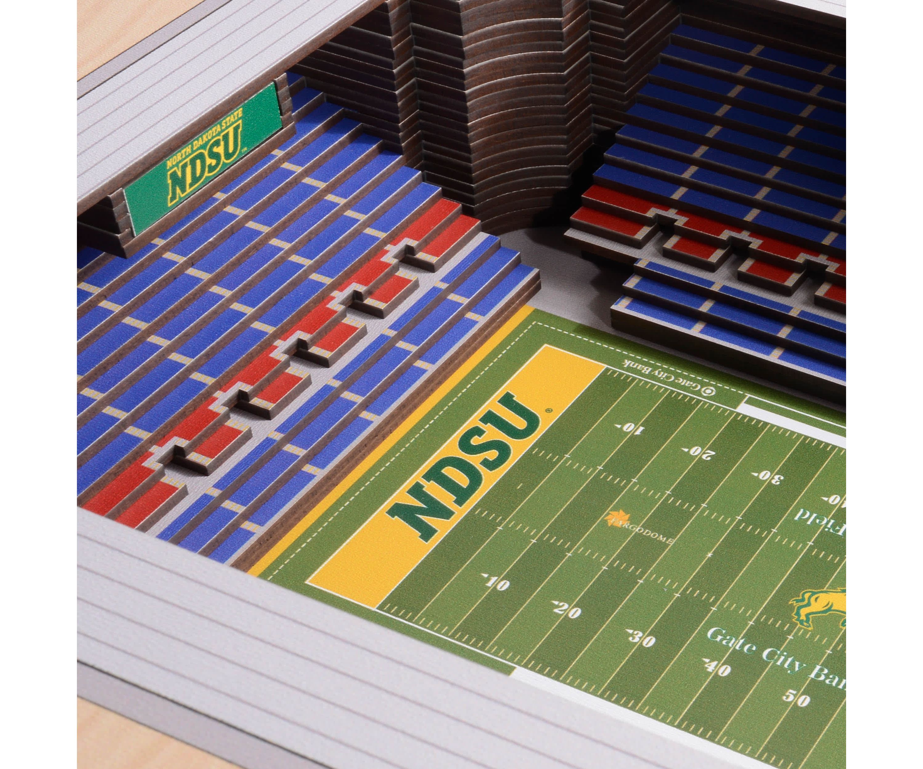 YouTheFan NCAA North Dakota State Bison 25-Layer StadiumViews 3D Wall Art - Fargodome