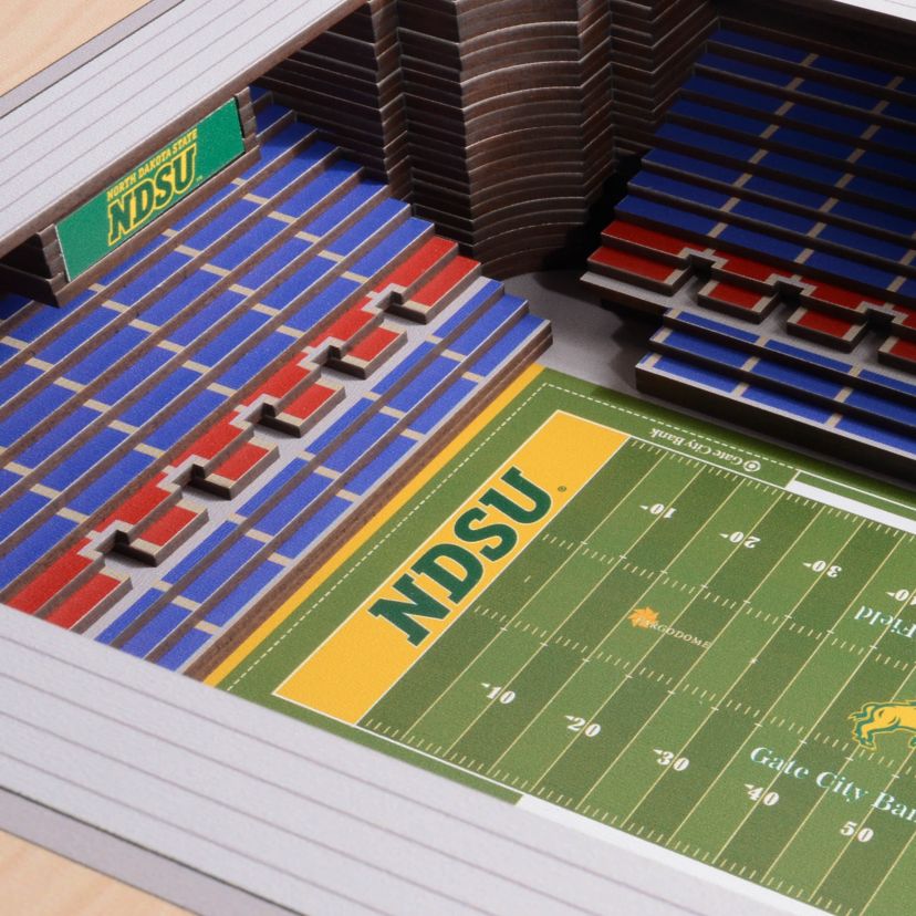 YouTheFan NCAA North Dakota State Bison 25-Layer StadiumViews 3D Wall Art - Fargodome