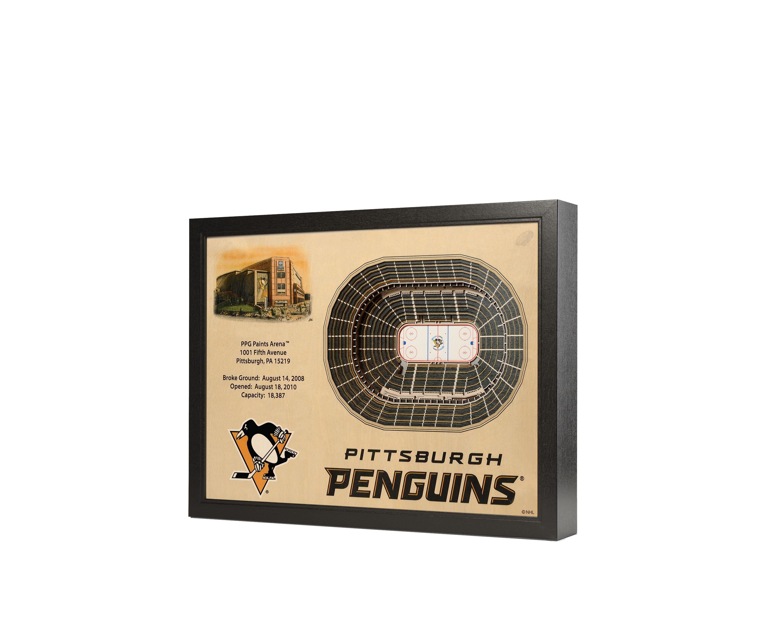 YouTheFan NHL Pittsburgh Penguins 25-Layer StadiumViews 3D Wall Art - PPG Paints Arena