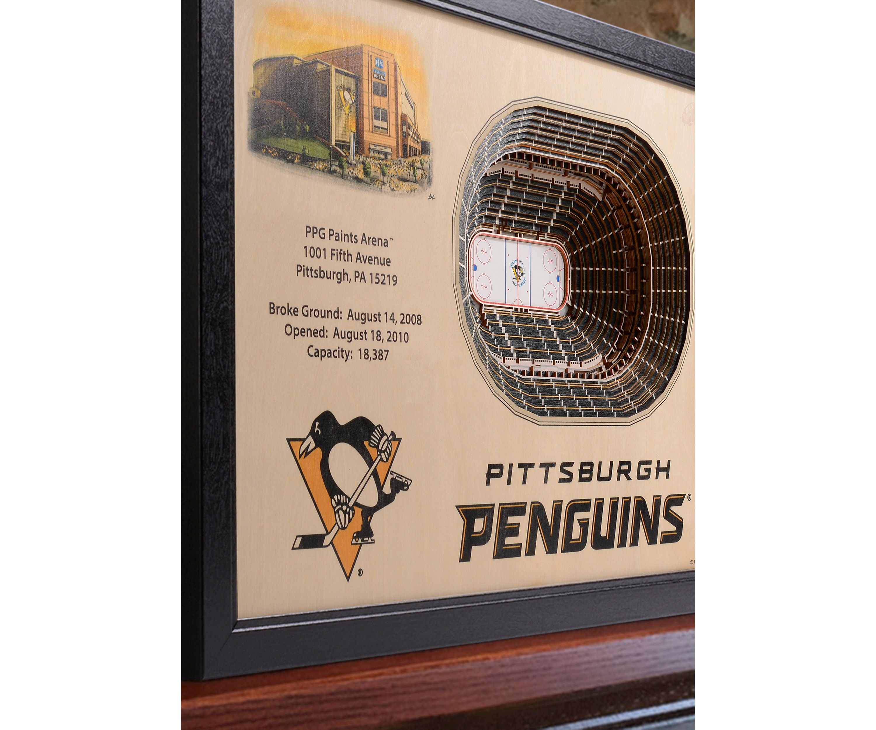 YouTheFan NHL Pittsburgh Penguins 25-Layer StadiumViews 3D Wall Art - PPG Paints Arena