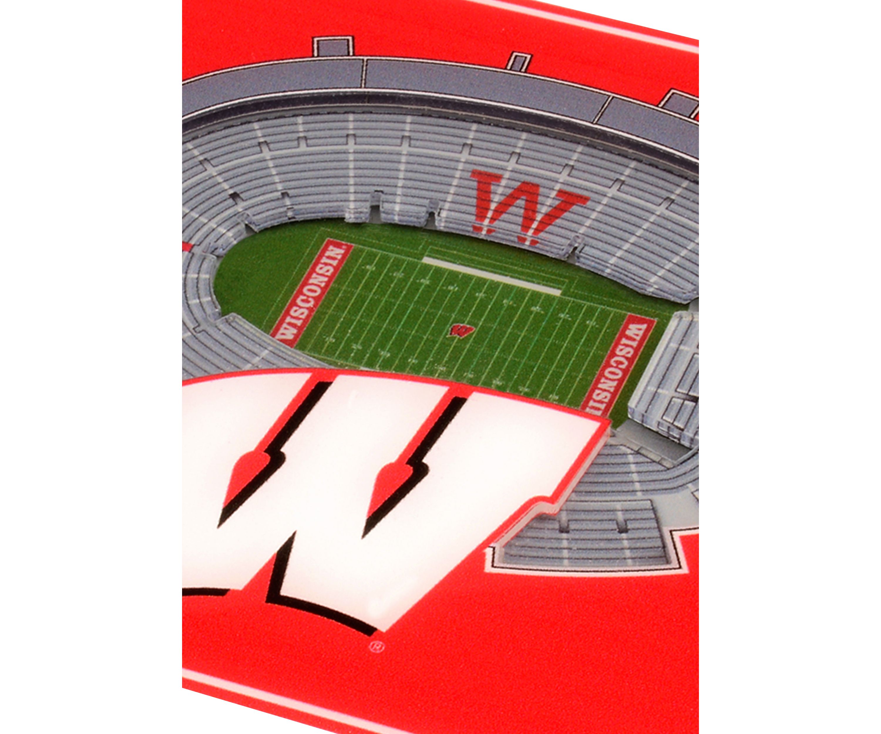 NCAA Wisconsin Badgers 3D StadiumViews Set of 2 Coasters - Camp Randall Stadium