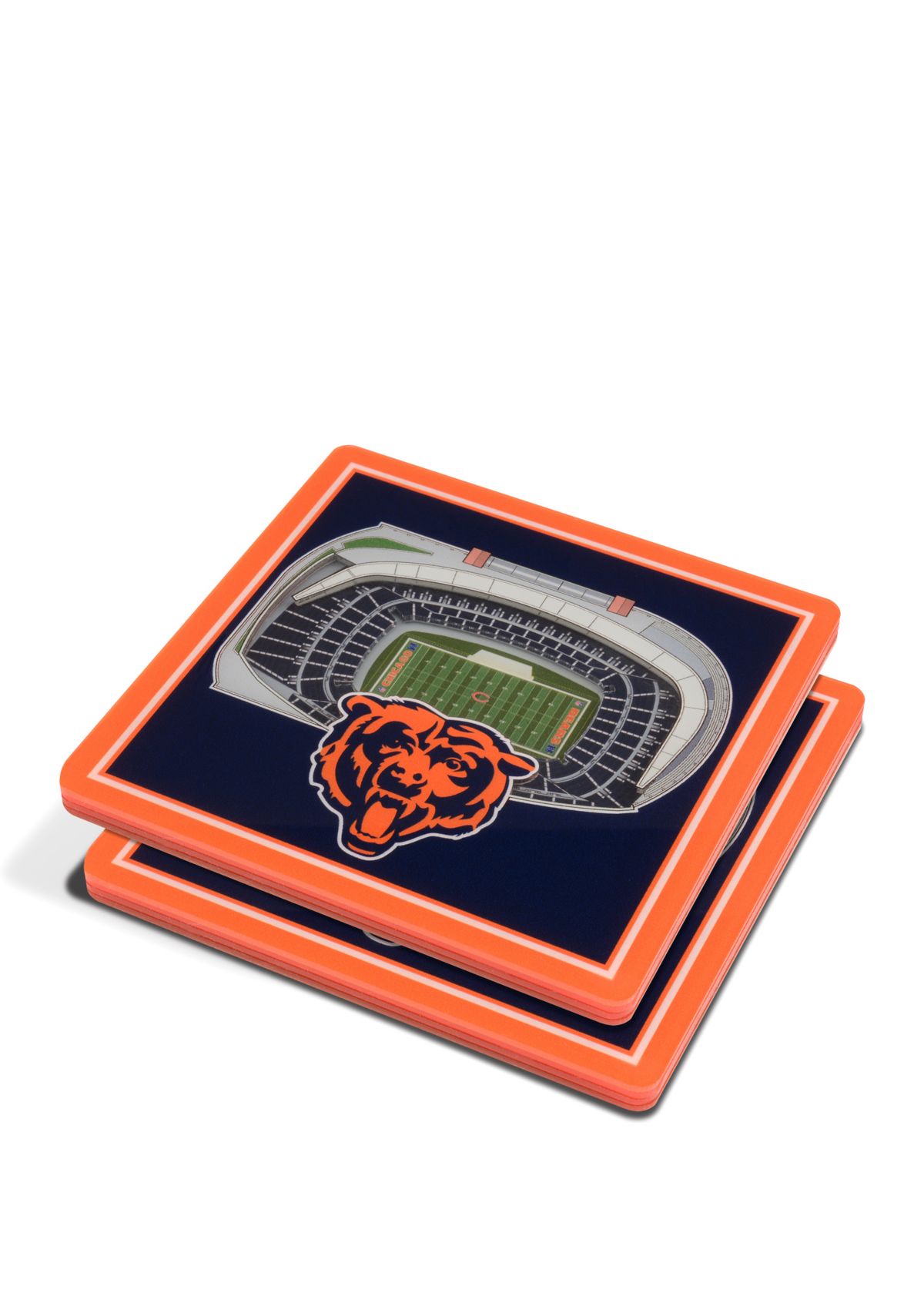 YouTheFan NFL Chicago Bears 3D StadiumView Coasters - Soldier Field
