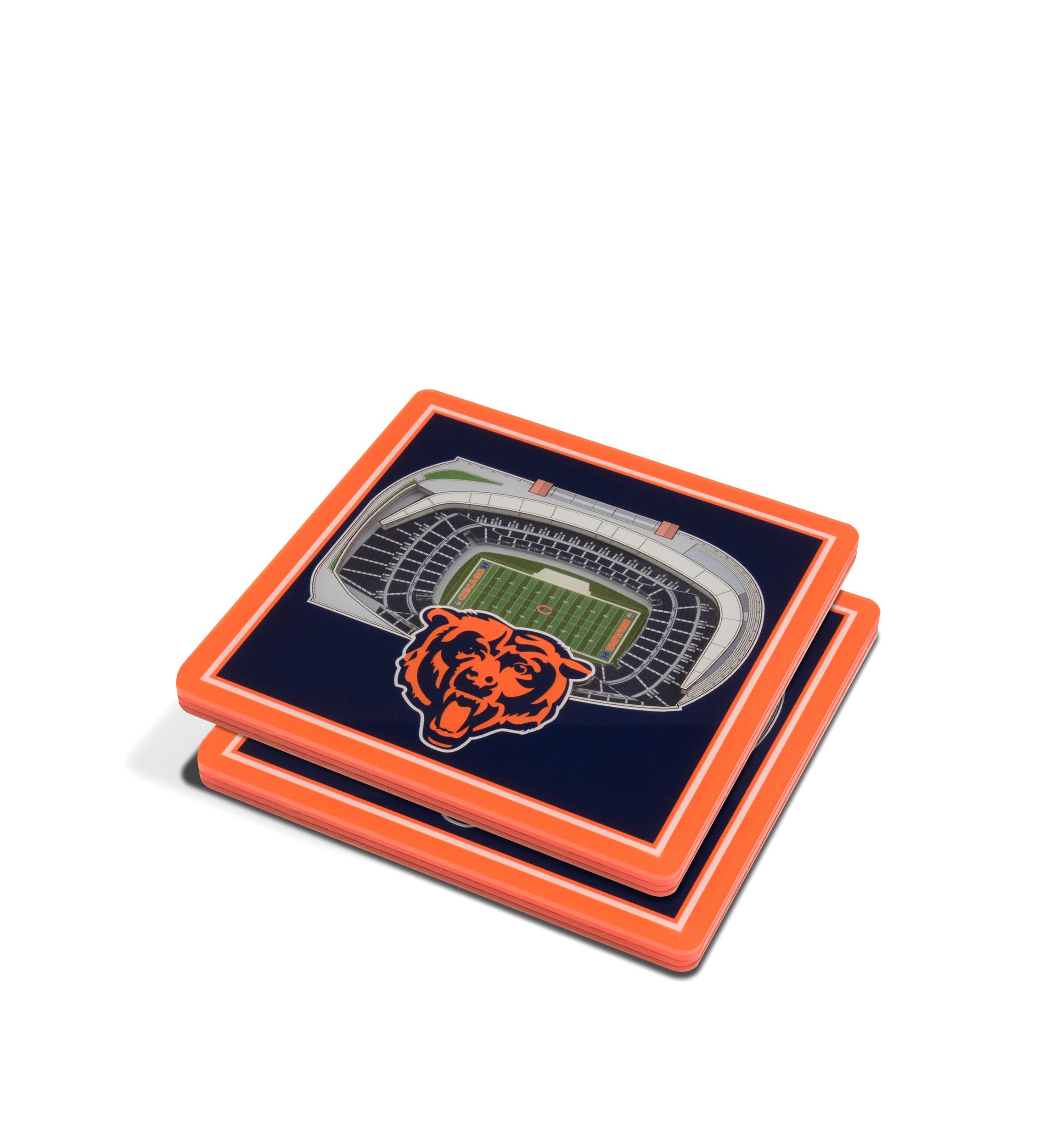 YouTheFan NFL Chicago Bears 3D StadiumView Coasters - Soldier Field