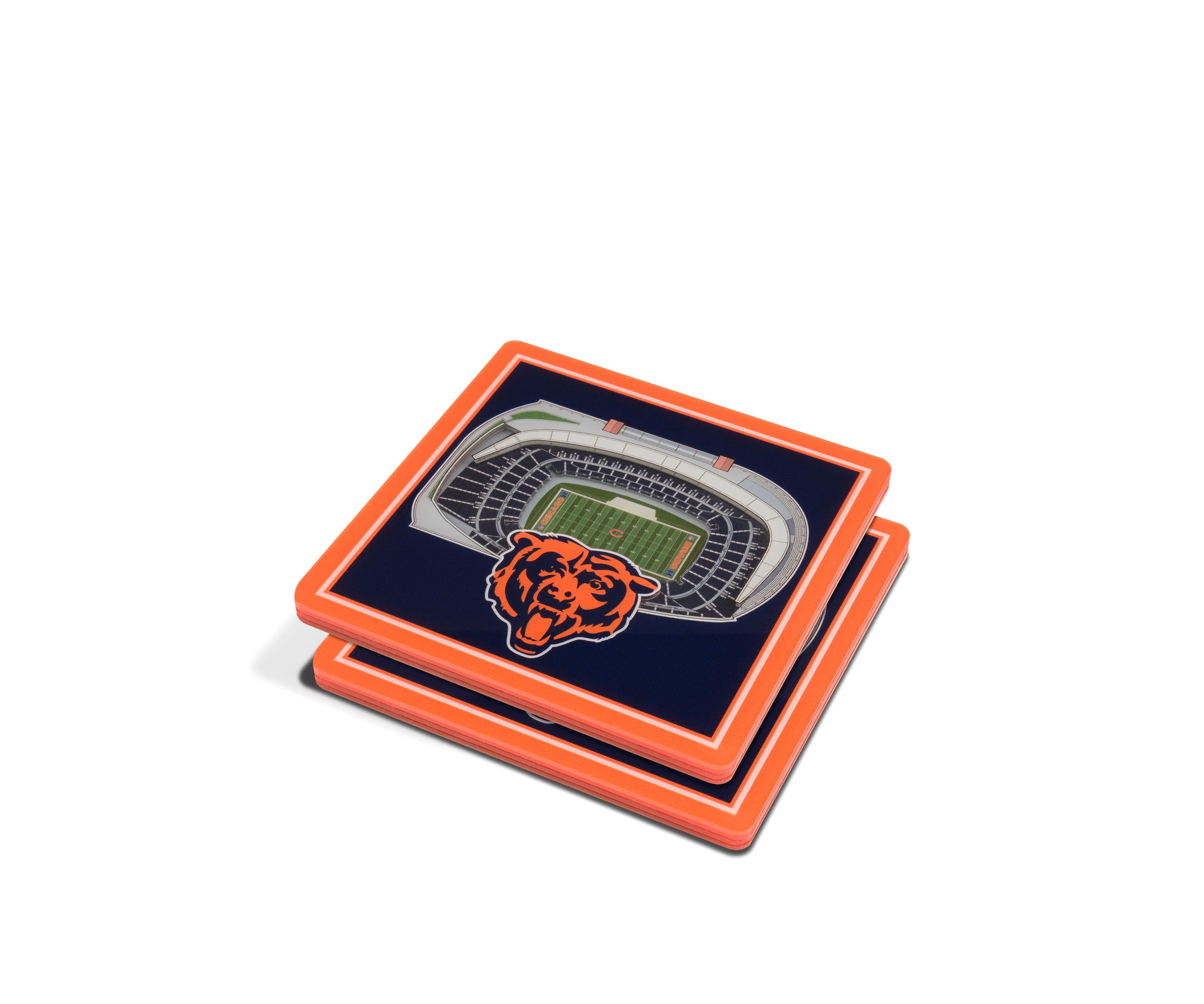 YouTheFan NFL Chicago Bears 3D StadiumView Coasters - Soldier Field