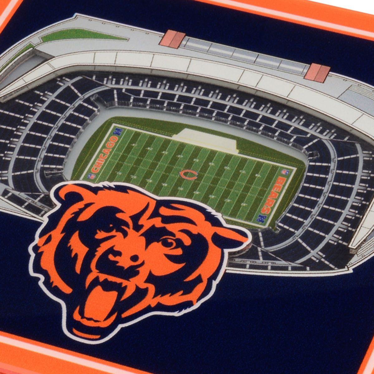 YouTheFan NFL Chicago Bears 3D StadiumView Coasters - Soldier Field