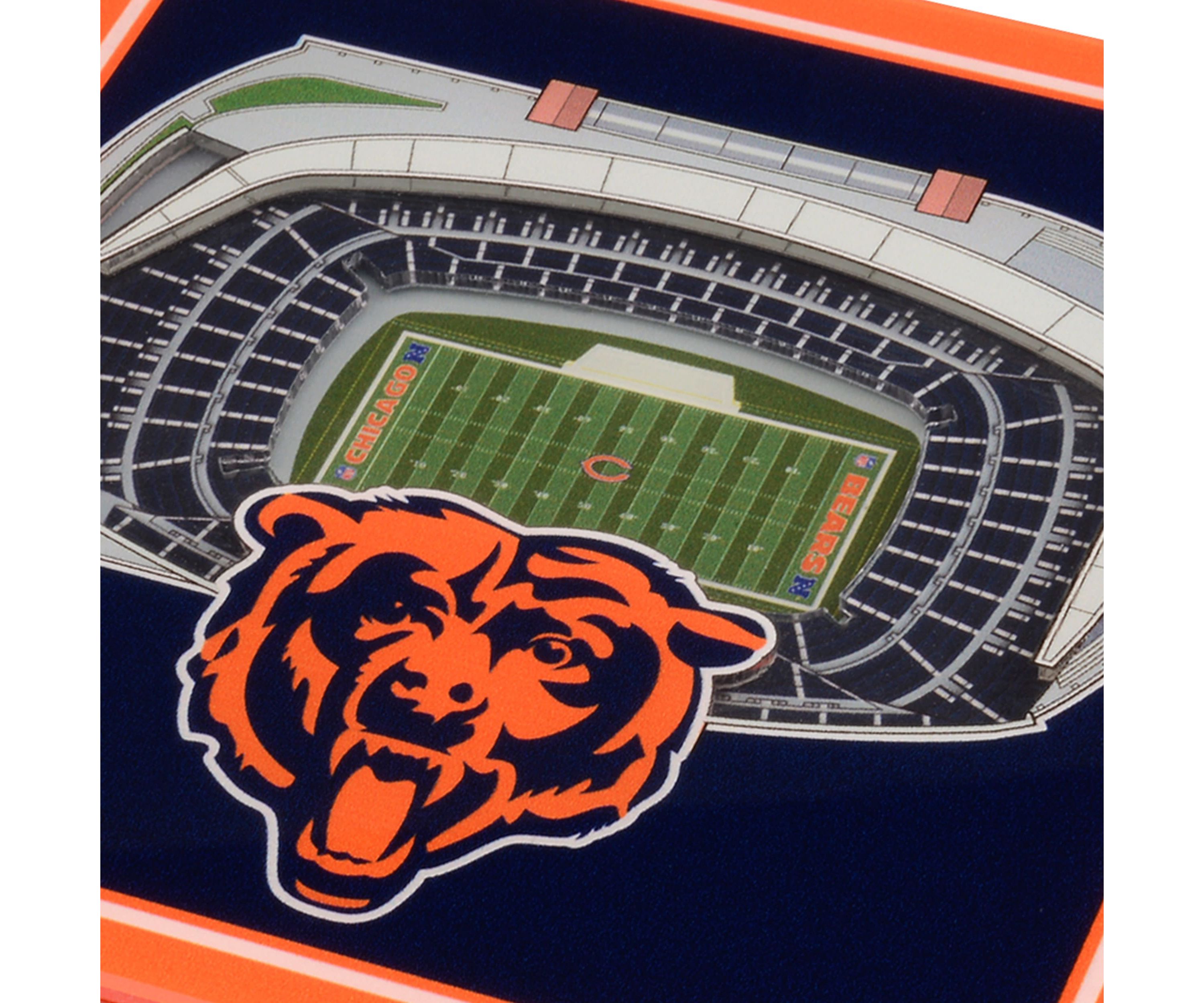 YouTheFan NFL Chicago Bears 3D StadiumView Coasters - Soldier Field
