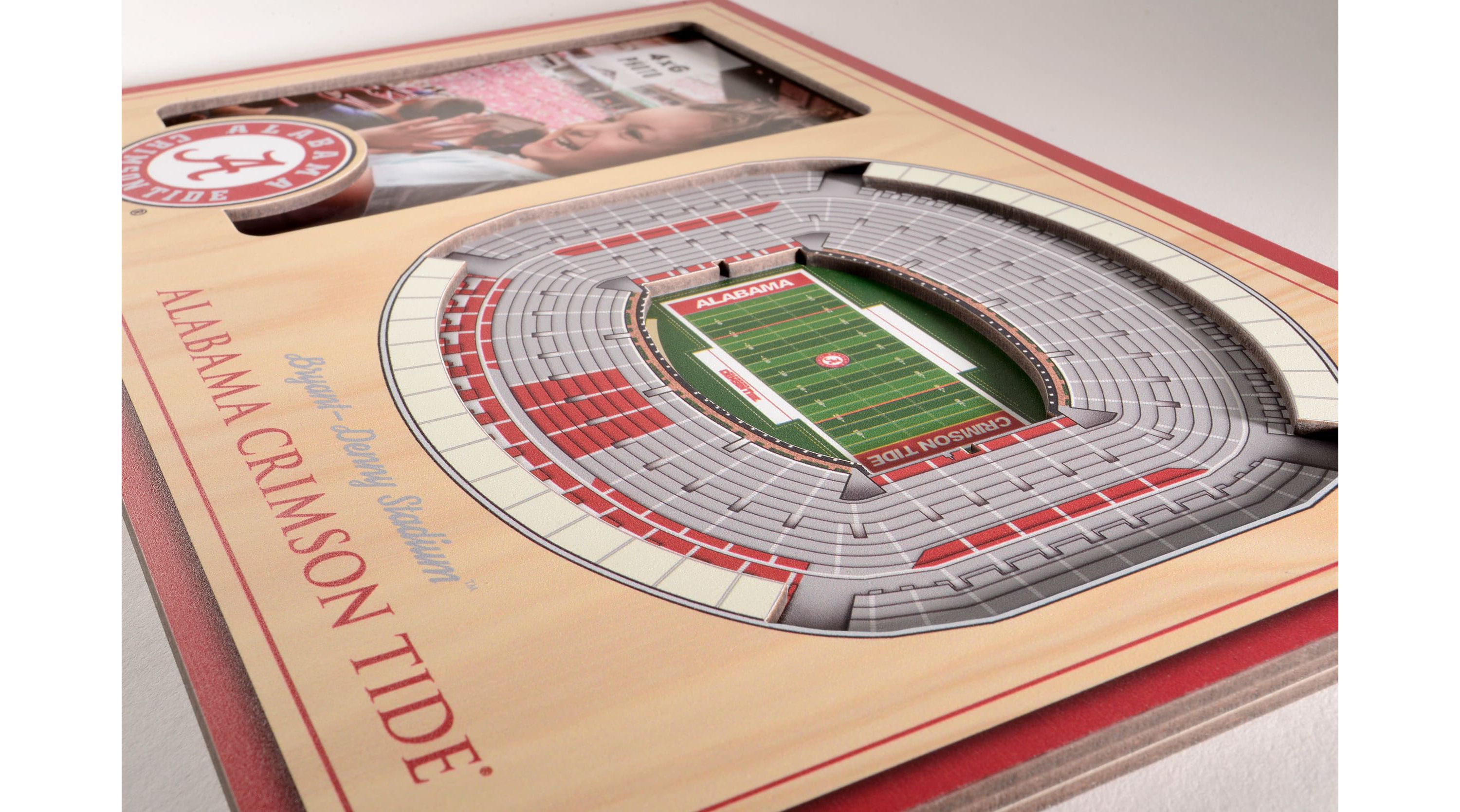 YouTheFan NCAA Alabama Crimson Tide 3D StadiumView Picture Frame - Bryant-Denny Stadium