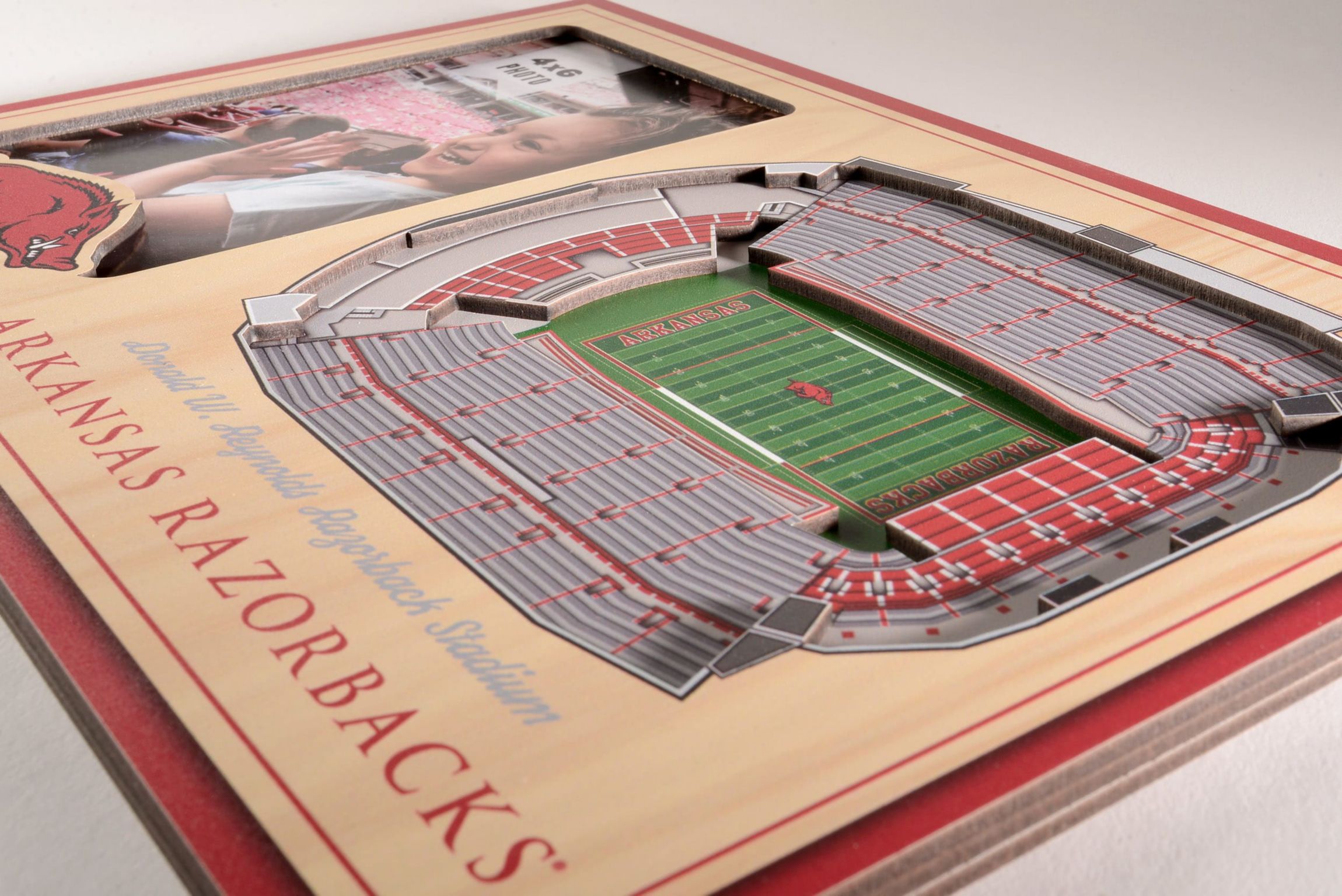 YouTheFan NCAA Arkansas Razorbacks 3D StadiumView Picture Frame - Donald W. Reynolds Razorback Stadium