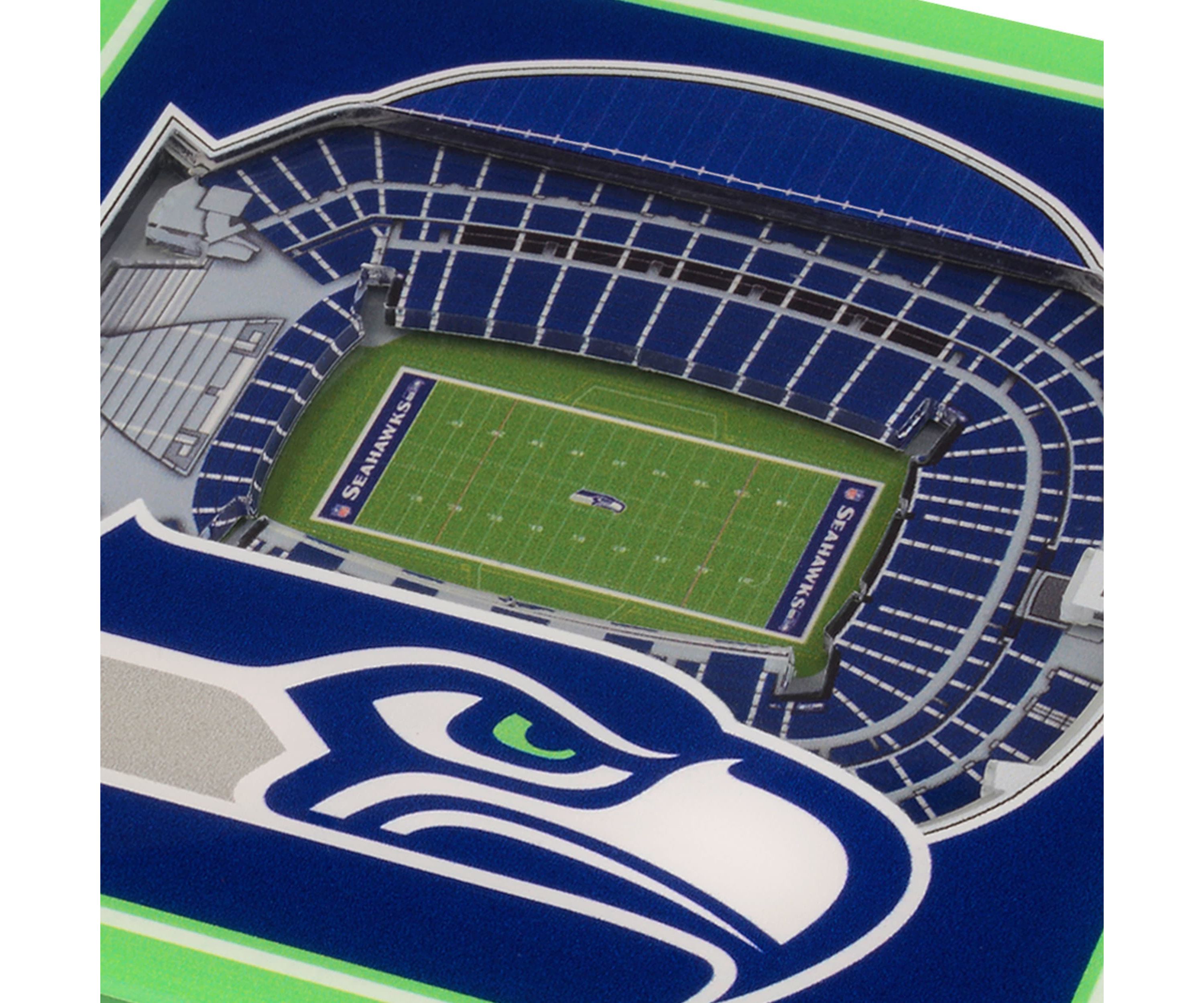 YouTheFan NFL Seattle Seahawks 3D StadiumView Coasters - CenturyLink Field