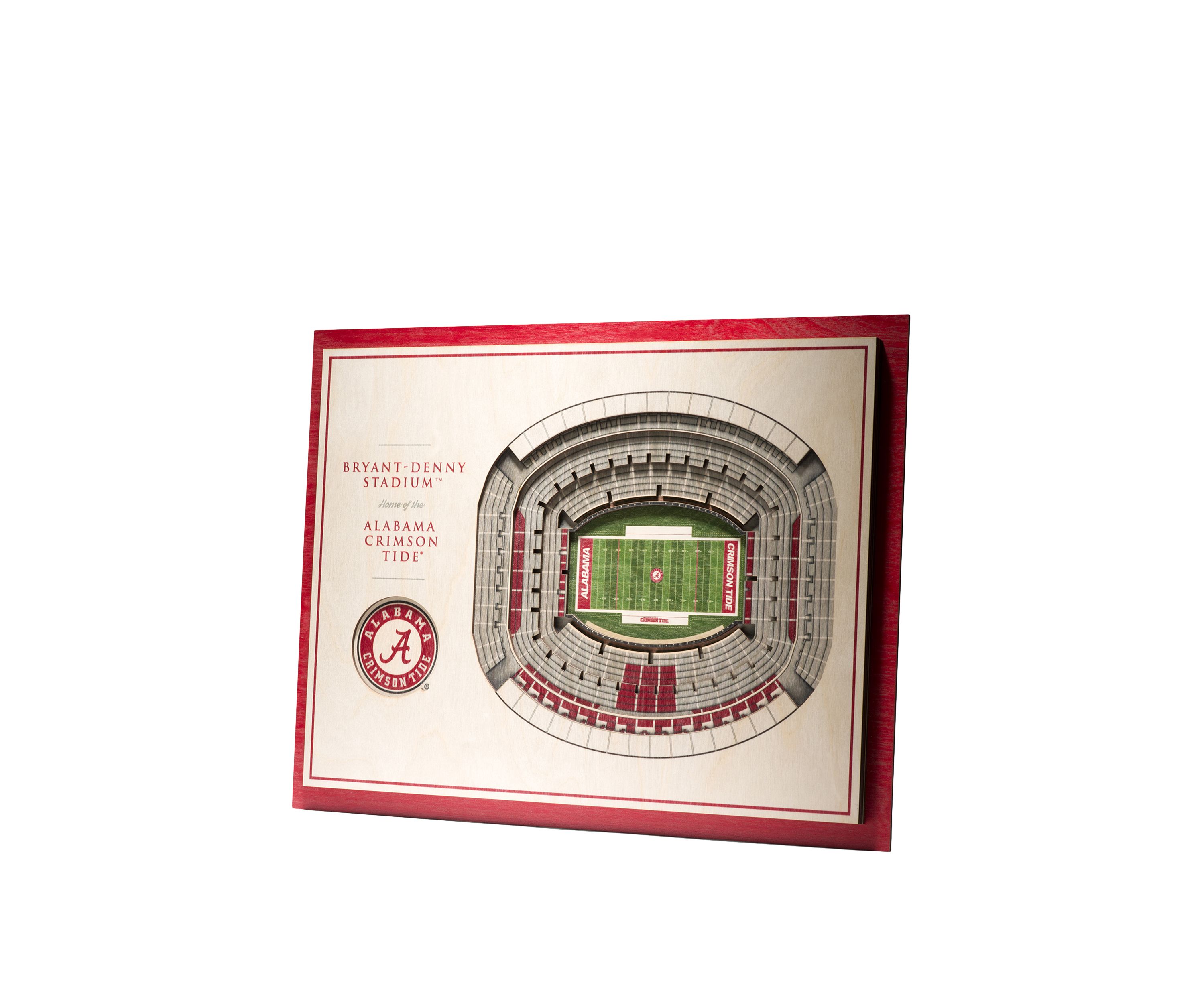 YouTheFan NCAA Alabama Crimson Tide 5-Layer StadiumView 3D Wall Art - Bryant-Denny Stadium