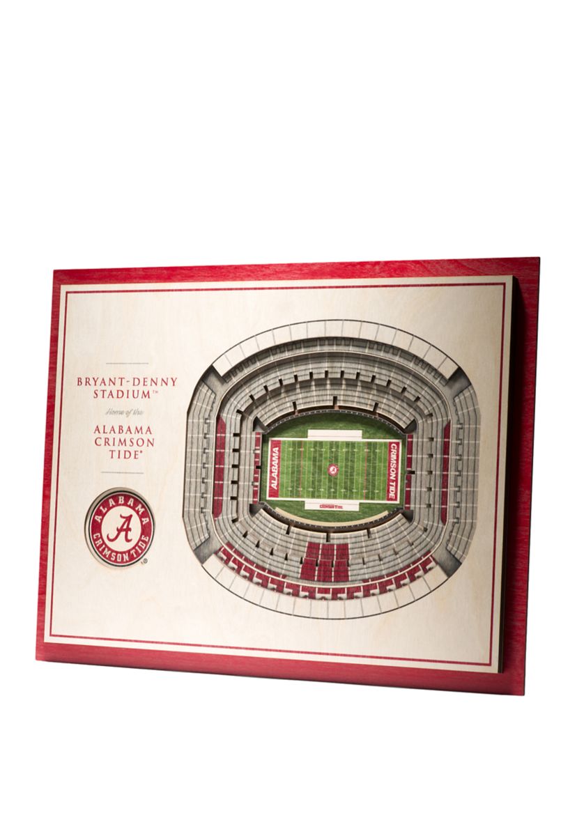 YouTheFan NCAA Alabama Crimson Tide 5-Layer StadiumView 3D Wall Art - Bryant-Denny Stadium