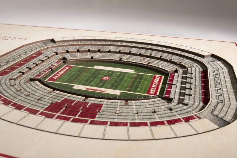 YouTheFan NCAA Alabama Crimson Tide 5-Layer StadiumView 3D Wall Art - Bryant-Denny Stadium