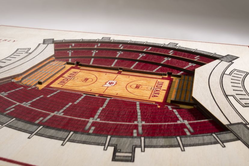 YouTheFan NCAA Indiana Hoosiers 5-Layer StadiumView 3D Wall Art - Assembly Hall