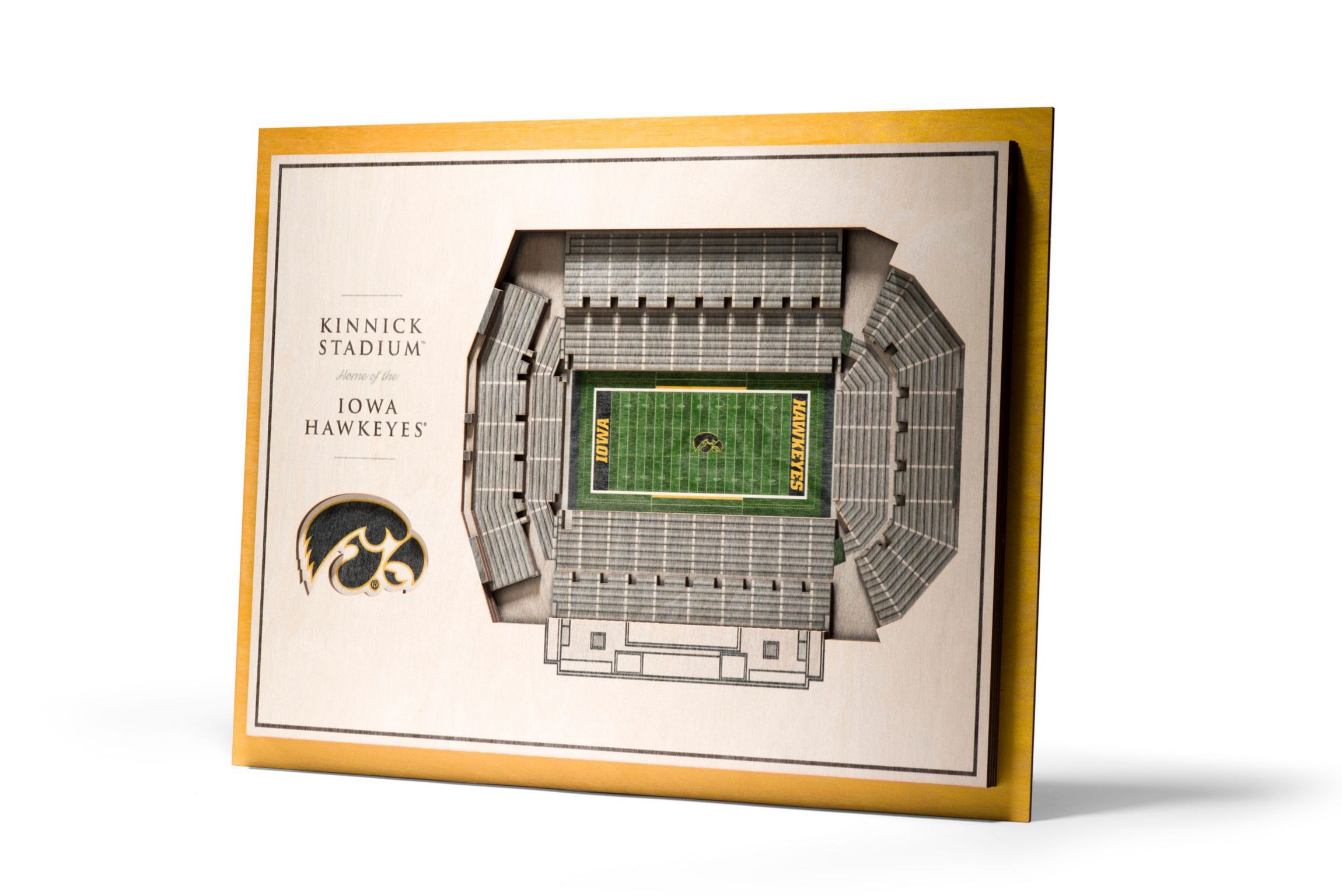 YouTheFan NCAA Iowa Hawkeyes 5-Layer StadiumView 3D Wall Art - Kinnick Stadium