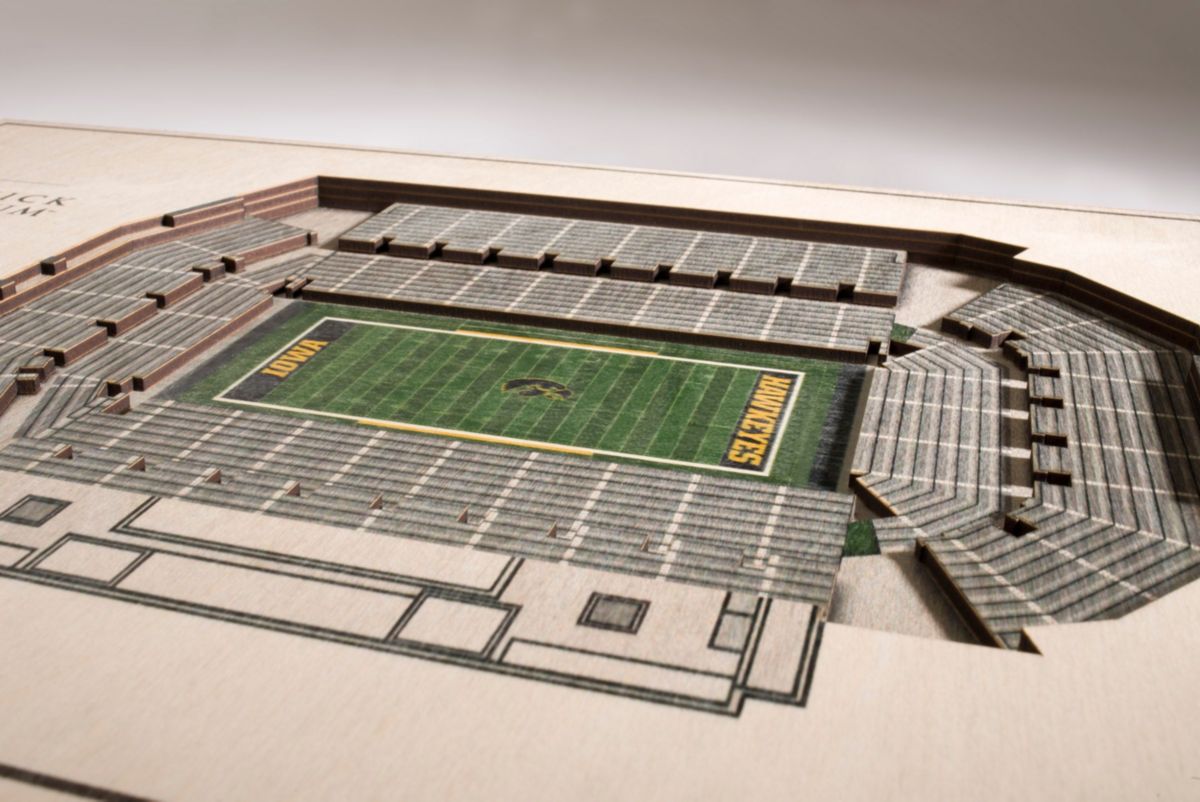 YouTheFan NCAA Iowa Hawkeyes 5-Layer StadiumView 3D Wall Art - Kinnick Stadium
