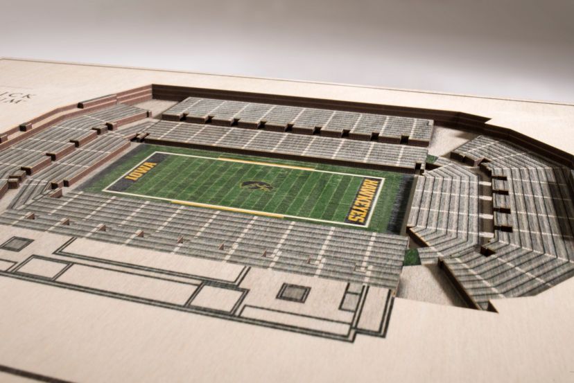 YouTheFan NCAA Iowa Hawkeyes 5-Layer StadiumView 3D Wall Art - Kinnick Stadium