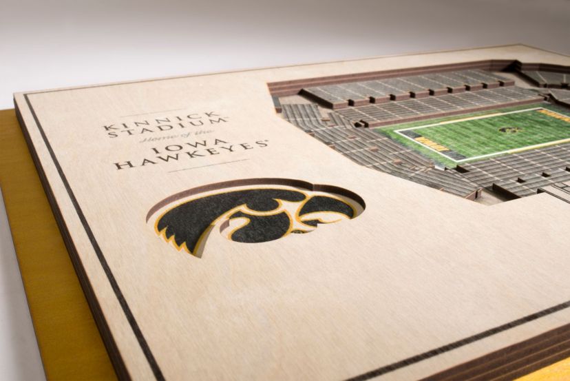 YouTheFan NCAA Iowa Hawkeyes 5-Layer StadiumView 3D Wall Art - Kinnick Stadium