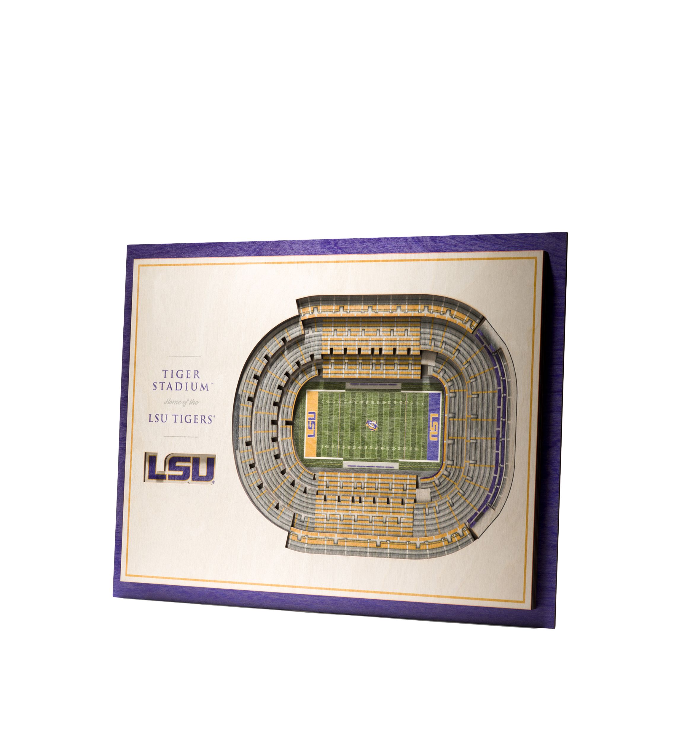 YouTheFan NCAA LSU Tigers 5-Layer StadiumView 3D Wall Art - Tiger Stadium
