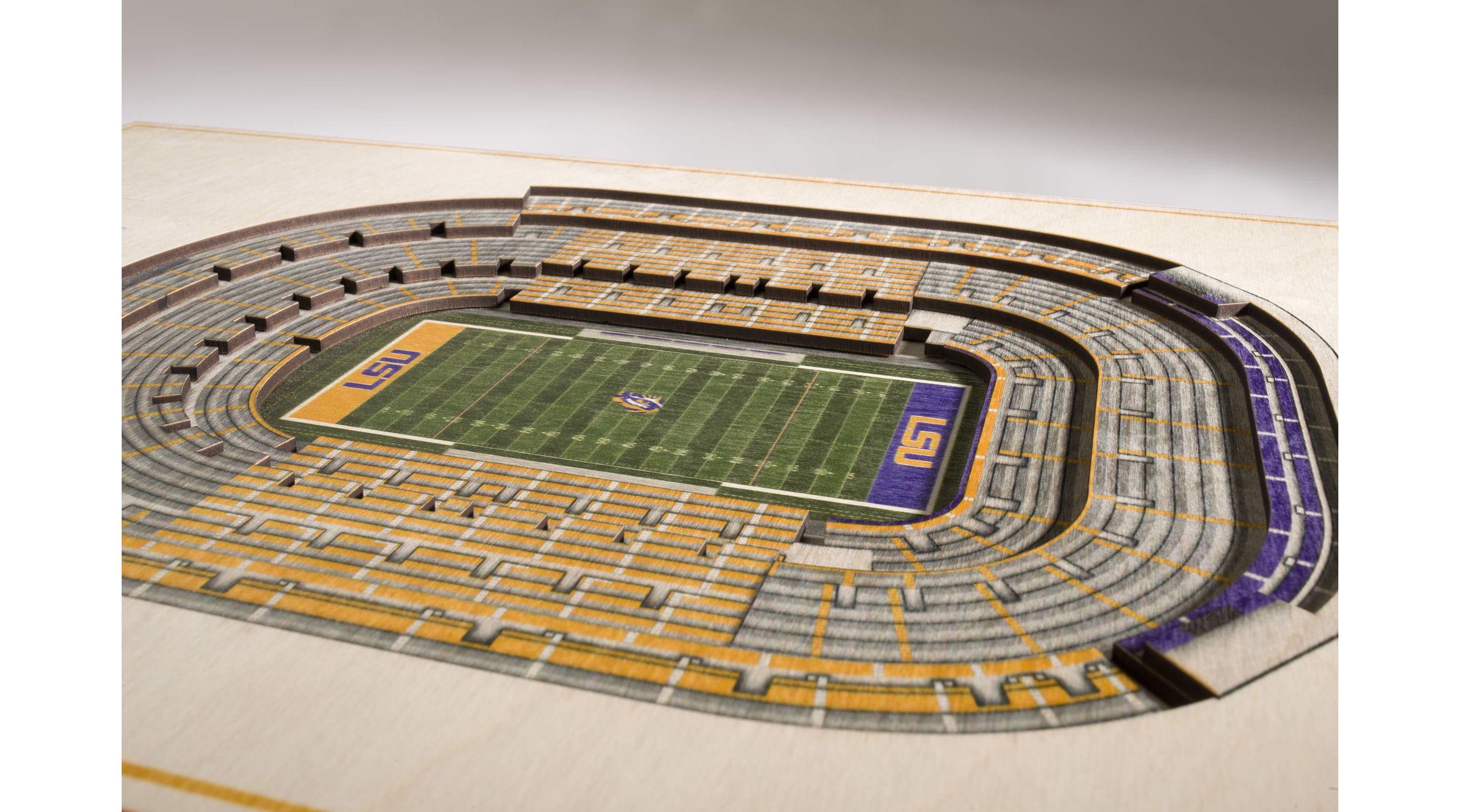 YouTheFan NCAA LSU Tigers 5-Layer StadiumView 3D Wall Art - Tiger Stadium