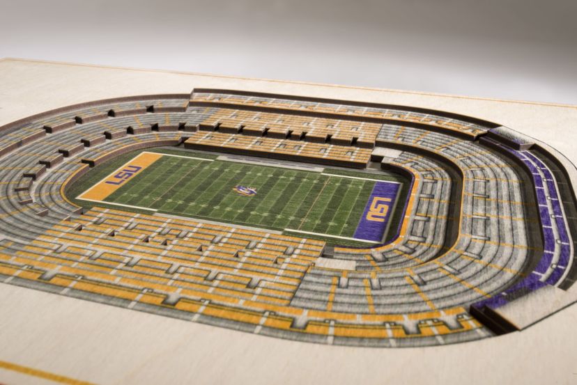 YouTheFan NCAA LSU Tigers 5-Layer StadiumView 3D Wall Art - Tiger Stadium