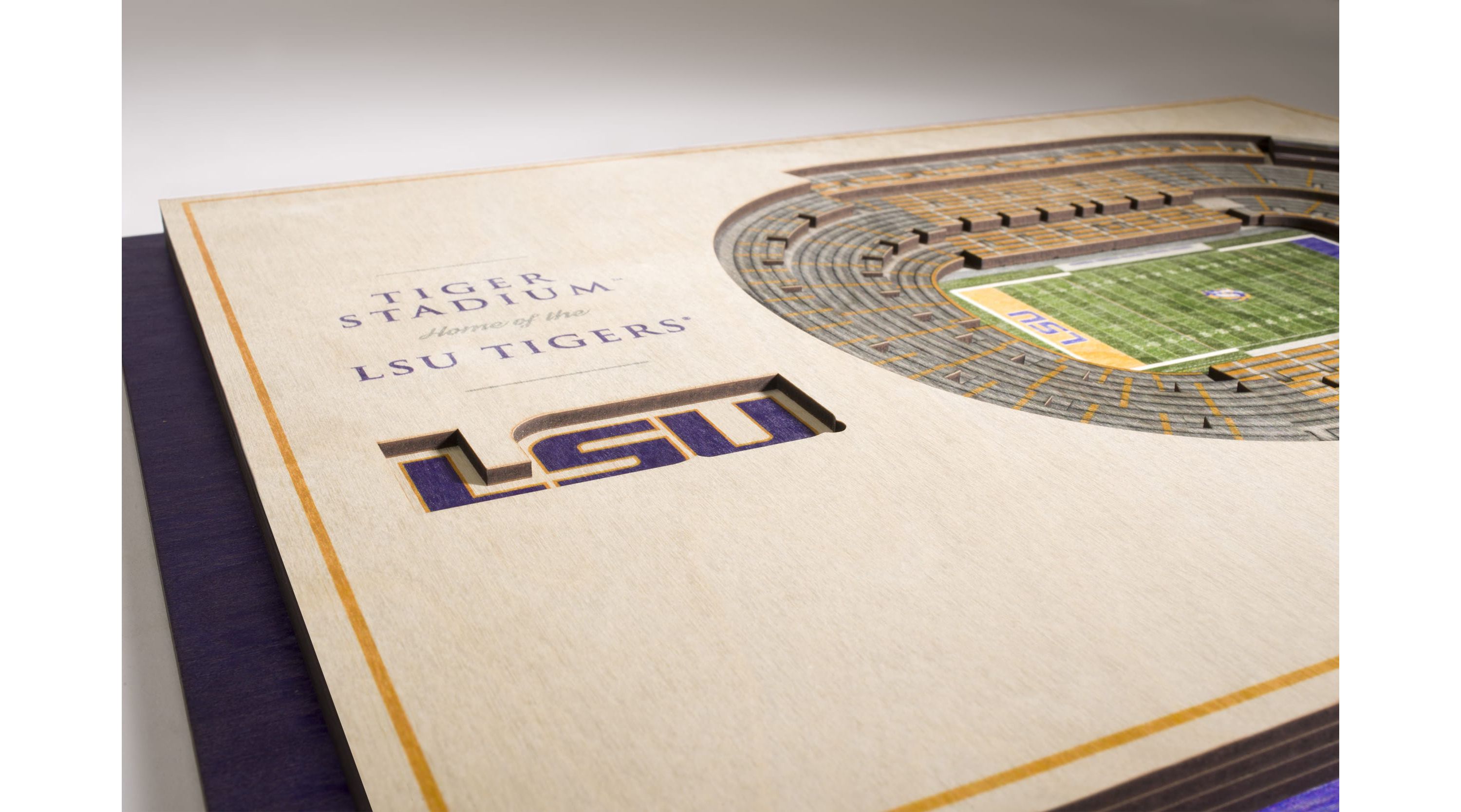 YouTheFan NCAA LSU Tigers 5-Layer StadiumView 3D Wall Art - Tiger Stadium