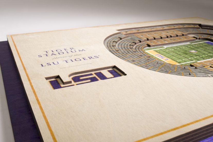 YouTheFan NCAA LSU Tigers 5-Layer StadiumView 3D Wall Art - Tiger Stadium