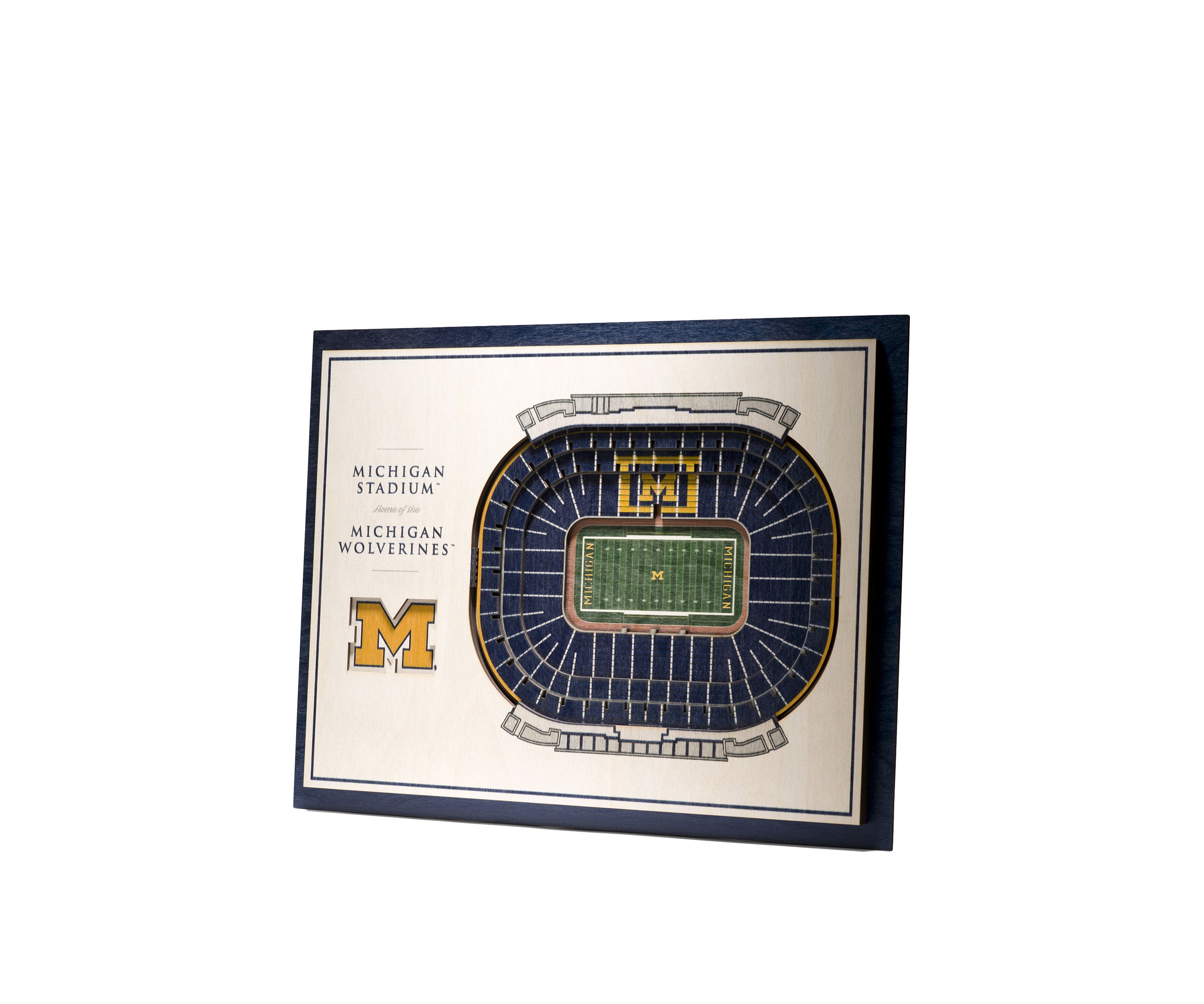 YouTheFan NCAA Michigan Wolverines 5-Layer StadiumView 3D Wall Art - Michigan Stadium