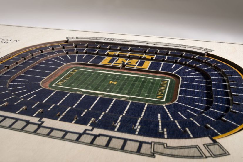 YouTheFan NCAA Michigan Wolverines 5-Layer StadiumView 3D Wall Art - Michigan Stadium