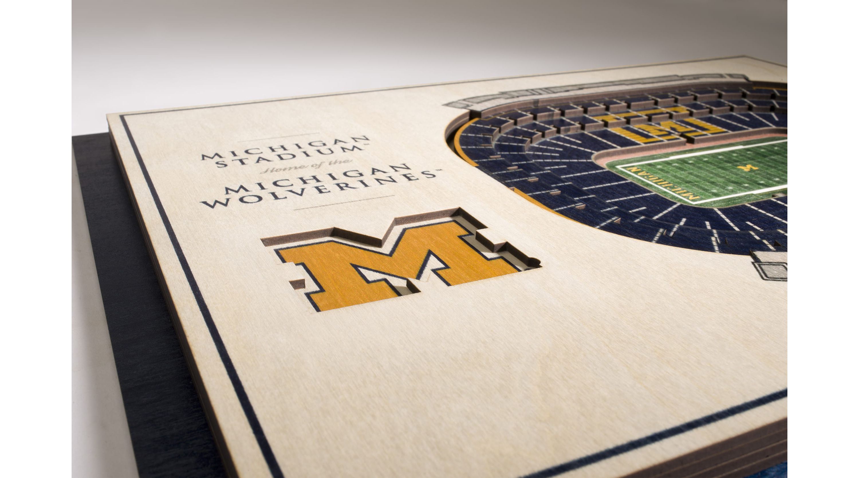 YouTheFan NCAA Michigan Wolverines 5-Layer StadiumView 3D Wall Art - Michigan Stadium
