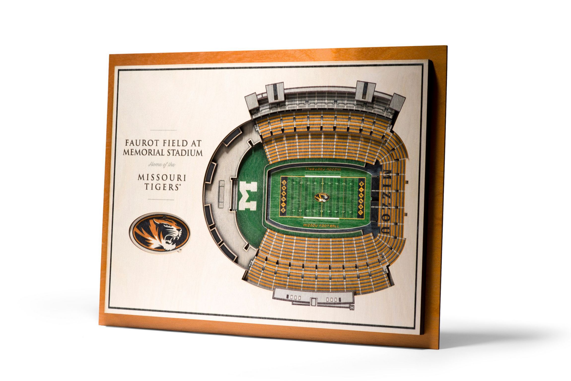 YouTheFan NCAA Missouri Tigers 5-Layer StadiumView 3D Wall Art - Faurot Field at Memorial Stadium