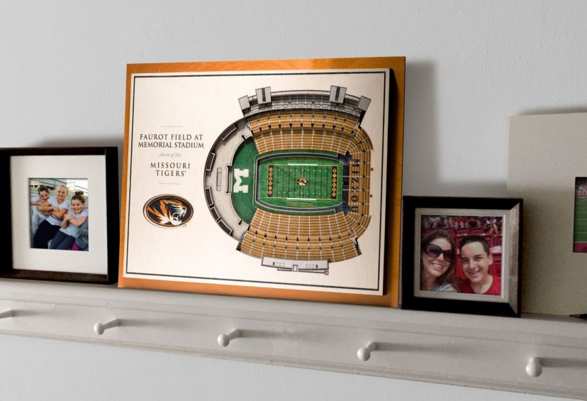 YouTheFan NCAA Missouri Tigers 5-Layer StadiumView 3D Wall Art - Faurot Field at Memorial Stadium