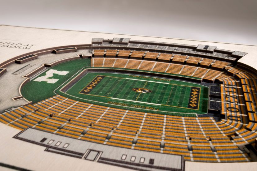 YouTheFan NCAA Missouri Tigers 5-Layer StadiumView 3D Wall Art - Faurot Field at Memorial Stadium