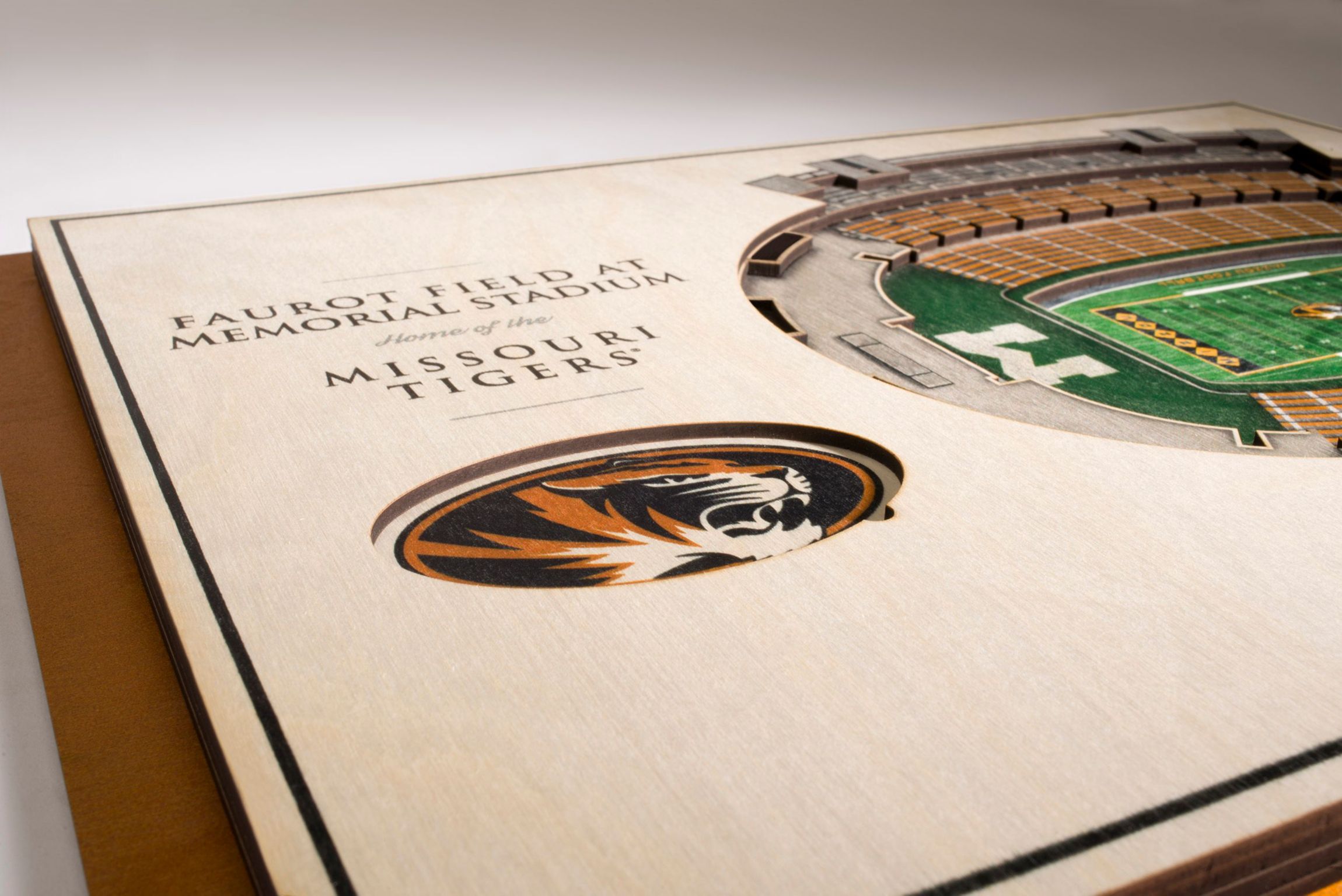 YouTheFan NCAA Missouri Tigers 5-Layer StadiumView 3D Wall Art - Faurot Field at Memorial Stadium