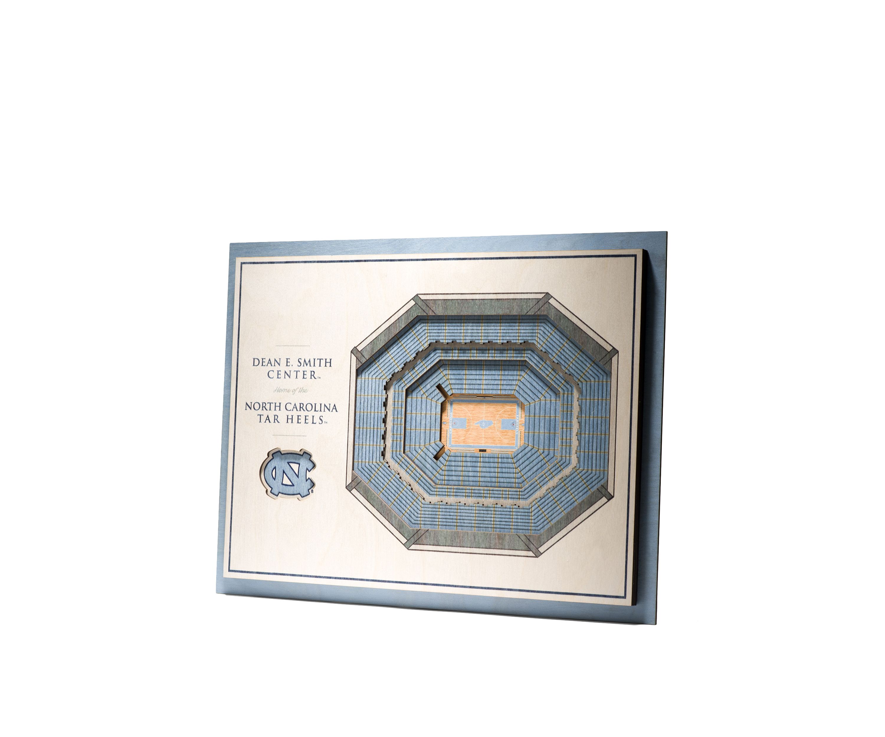 YouTheFan NCAA North Carolina Tar Heels 5-Layer StadiumView 3D Wall Art - Dean E. Smith Center