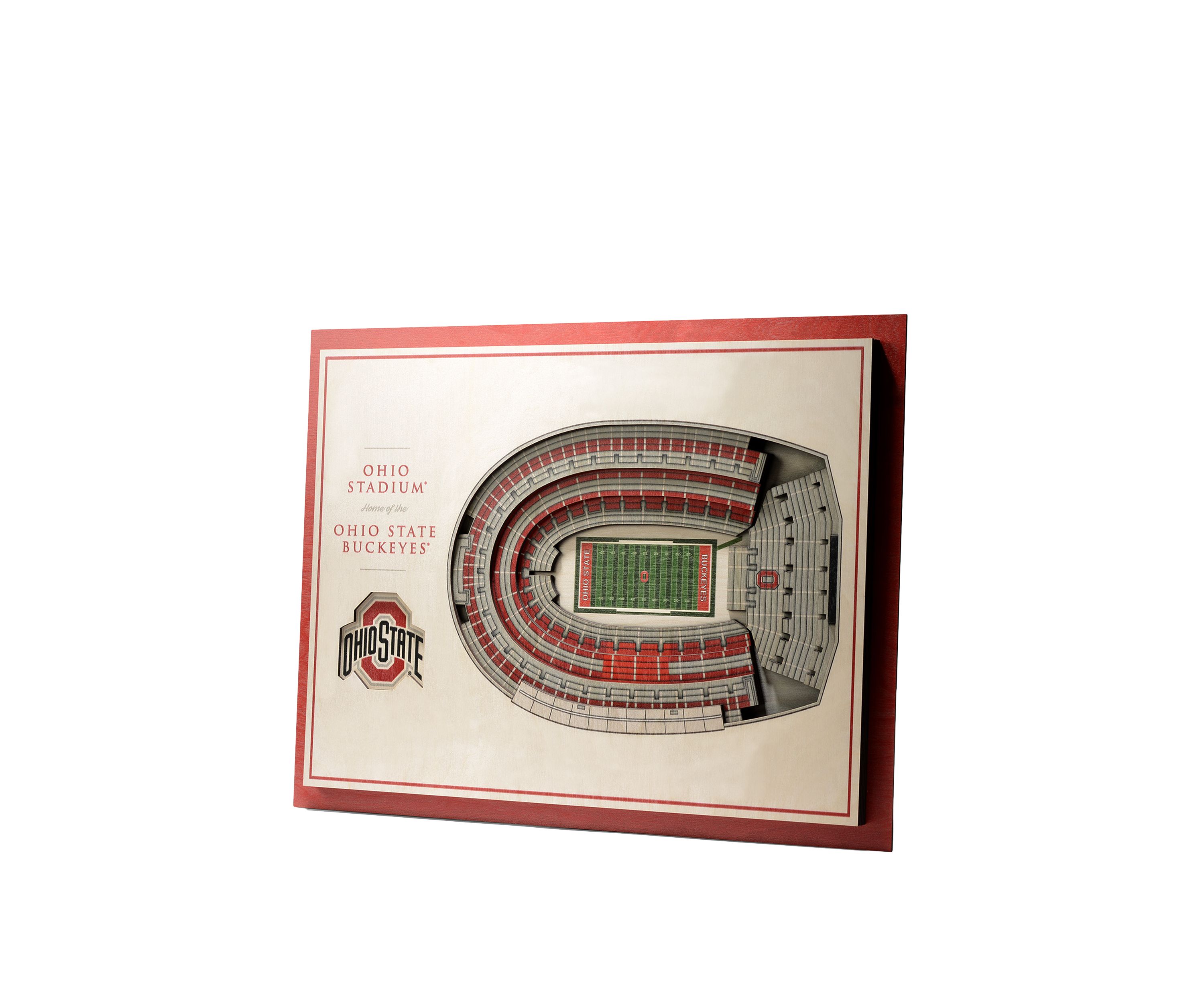 YouTheFan NCAA Ohio State Buckeyes 5-Layer StadiumView 3D Wall Art - Ohio Stadium