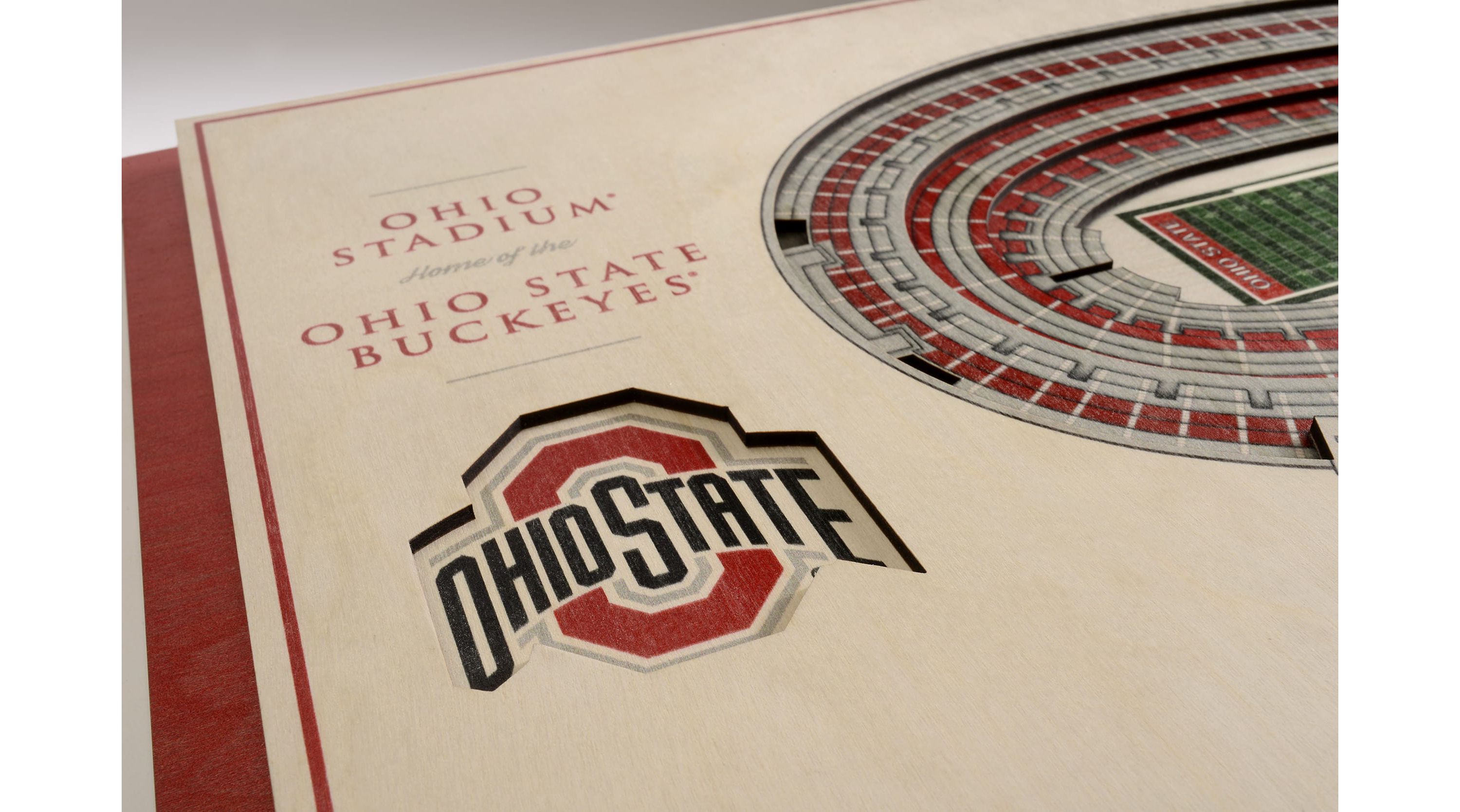 YouTheFan NCAA Ohio State Buckeyes 5-Layer StadiumView 3D Wall Art - Ohio Stadium